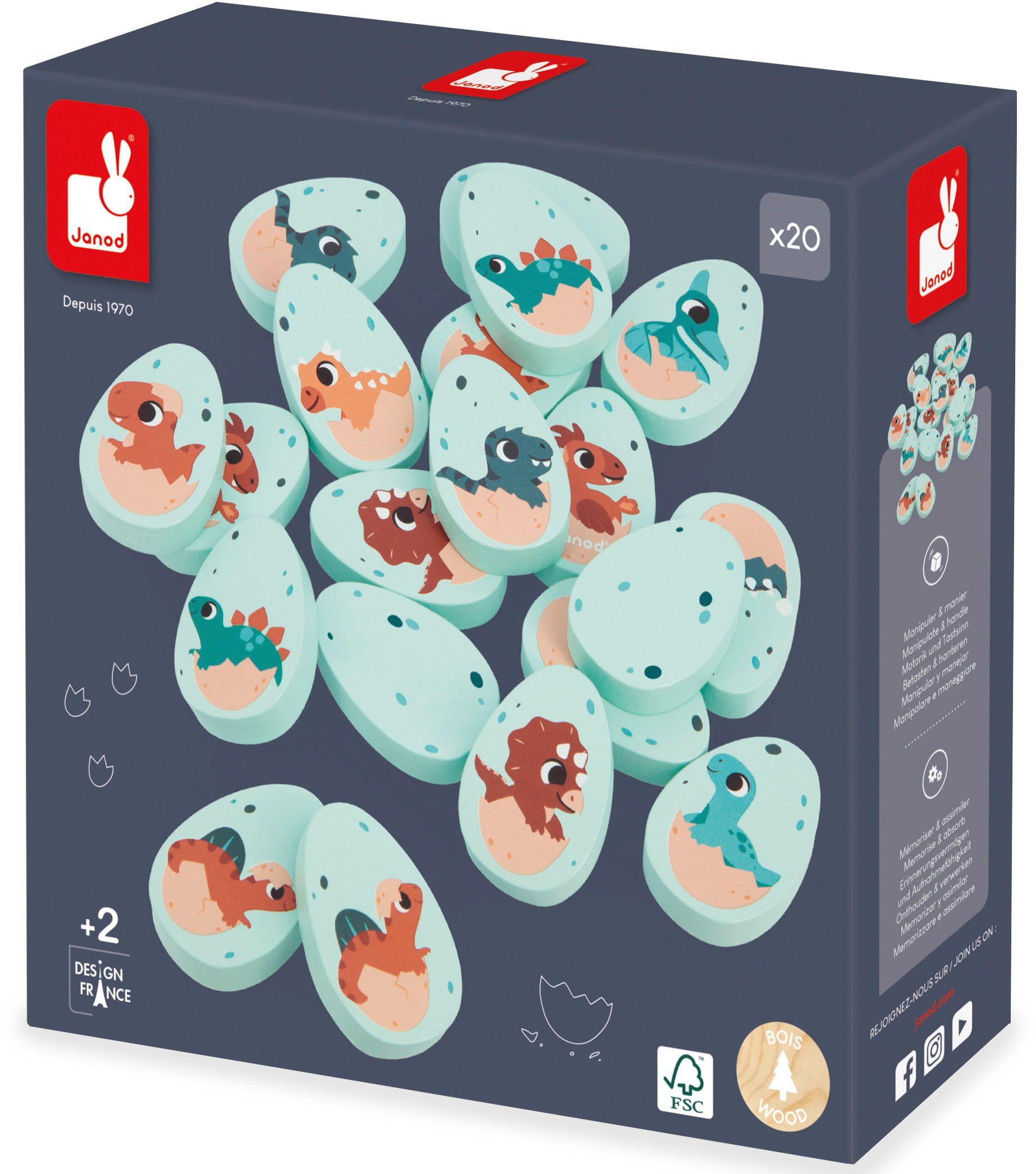 Janod Spel Memo dinosaurus FSC®- beschermt bos - wereldwijd