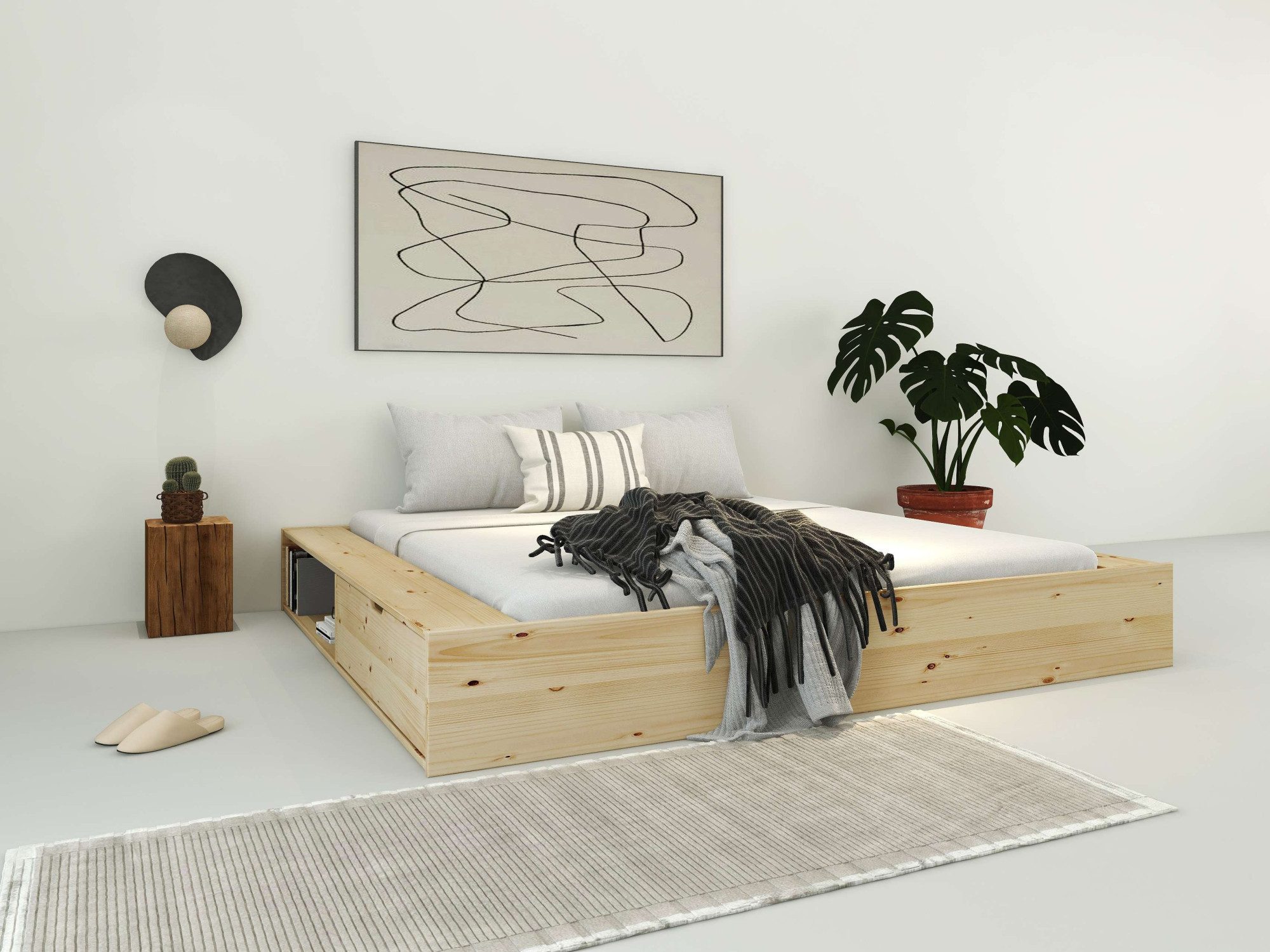 Home affaire Massief houten ledikant Erno, OTTO's Choice, opbergbed, futonbed, 275KG belastbaar