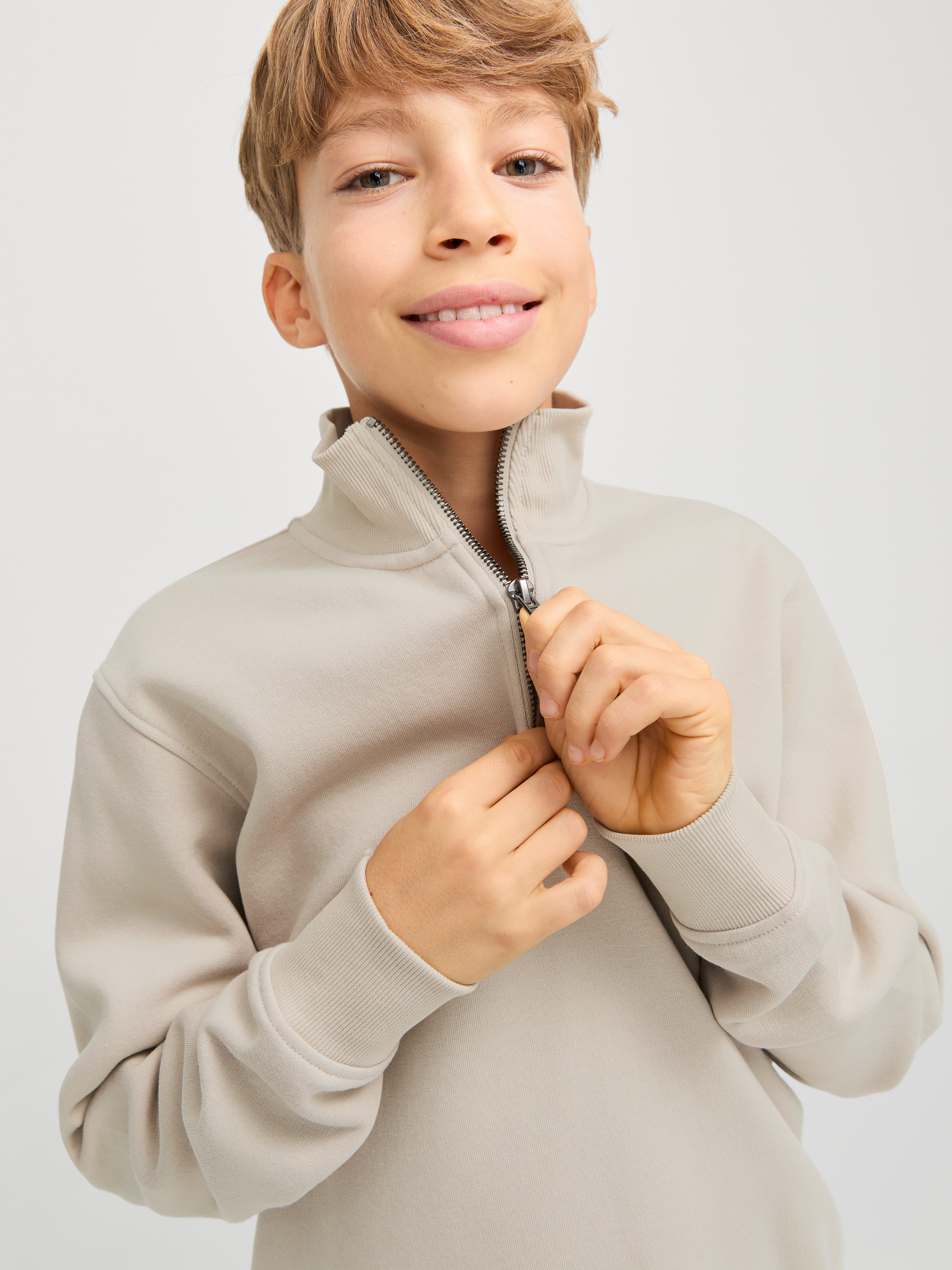 Jack & Jones Junior Sweater JJEBRADLEY SWEAT HALF ZIP NOOS JNR