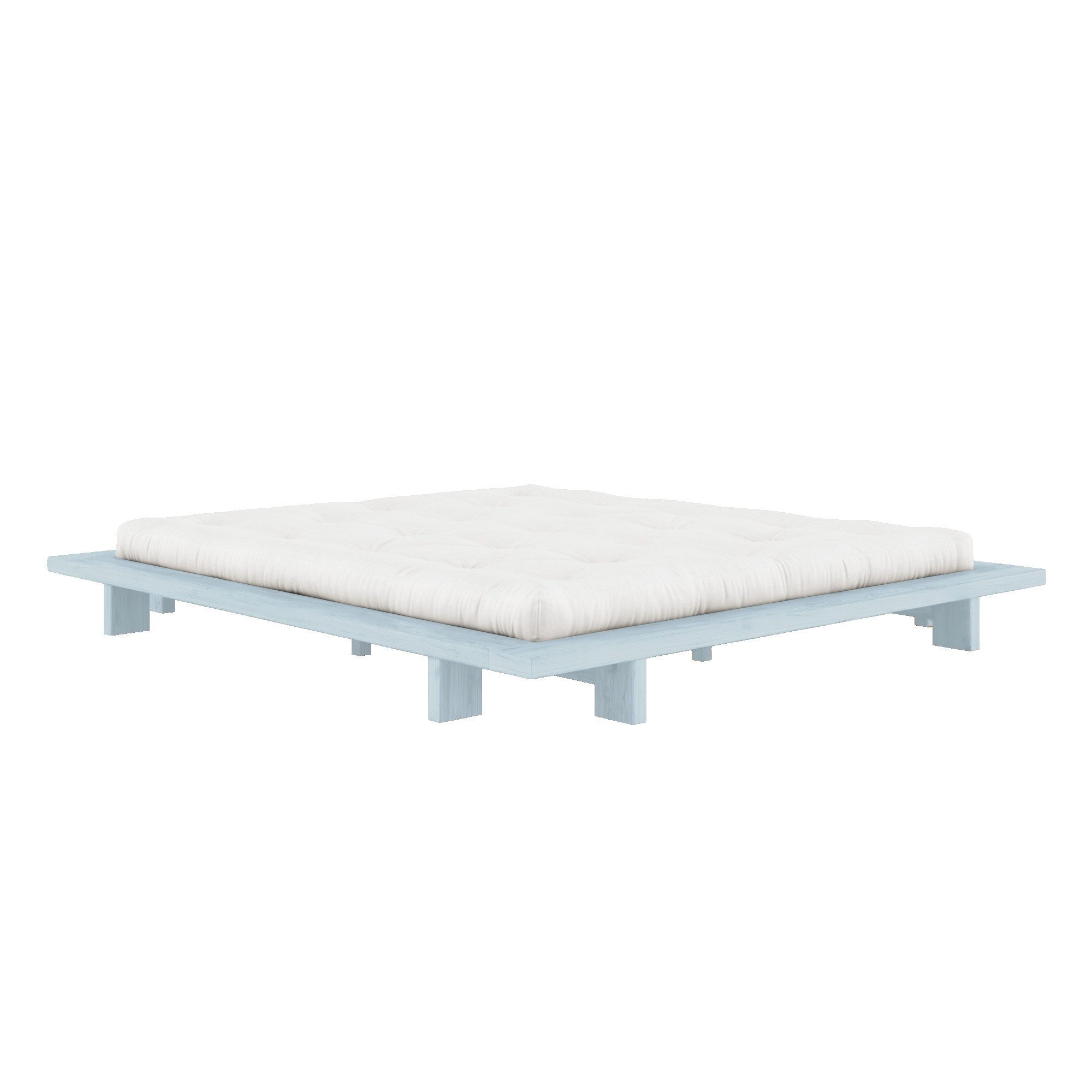 Karup Bedframe JAPAN BED grondbed, houten frame, futonbed, jeugdbed, houten bed Massief houten bed met lattenbodem, massief grenen, bed zonder hoofdeinde