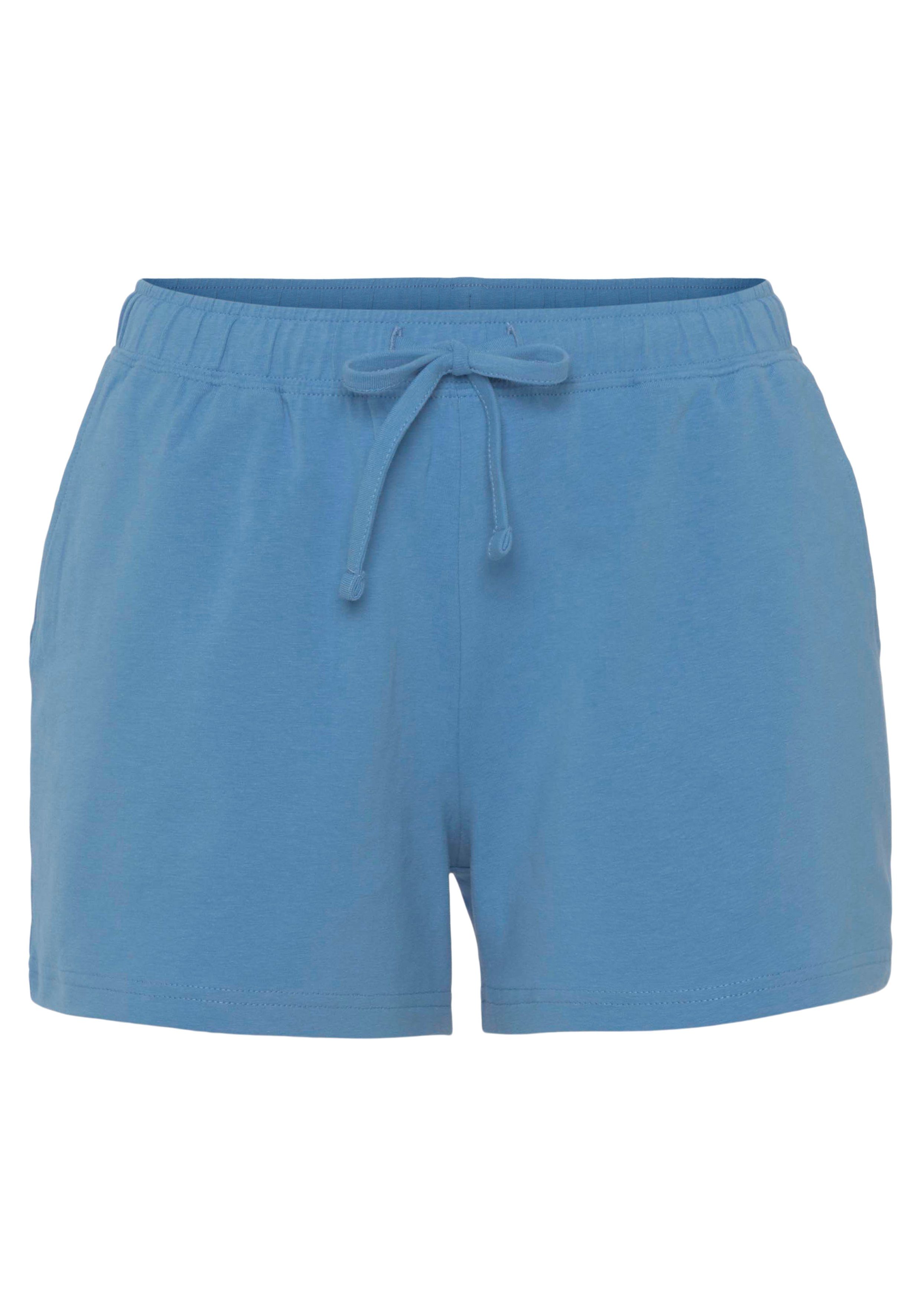 H.I.S Shortama met logoborduursel op borsthoogte (2-delig)
