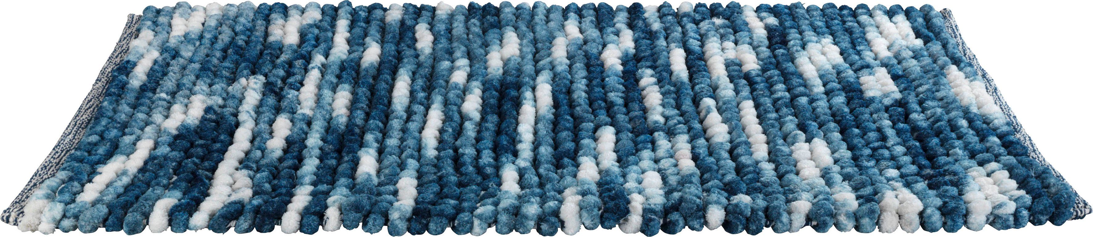 Wenko Badmat Urdu 90 X 60 Cm Polyester Grijs/blauw