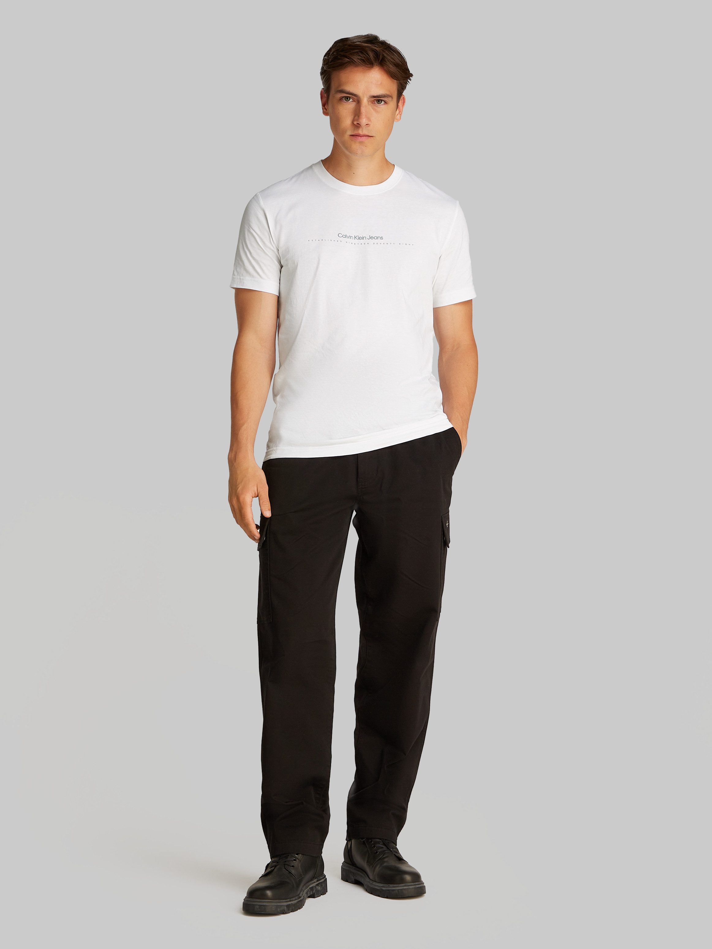Calvin Klein Shirt met ronde hals MINIMAL LOGO TEE