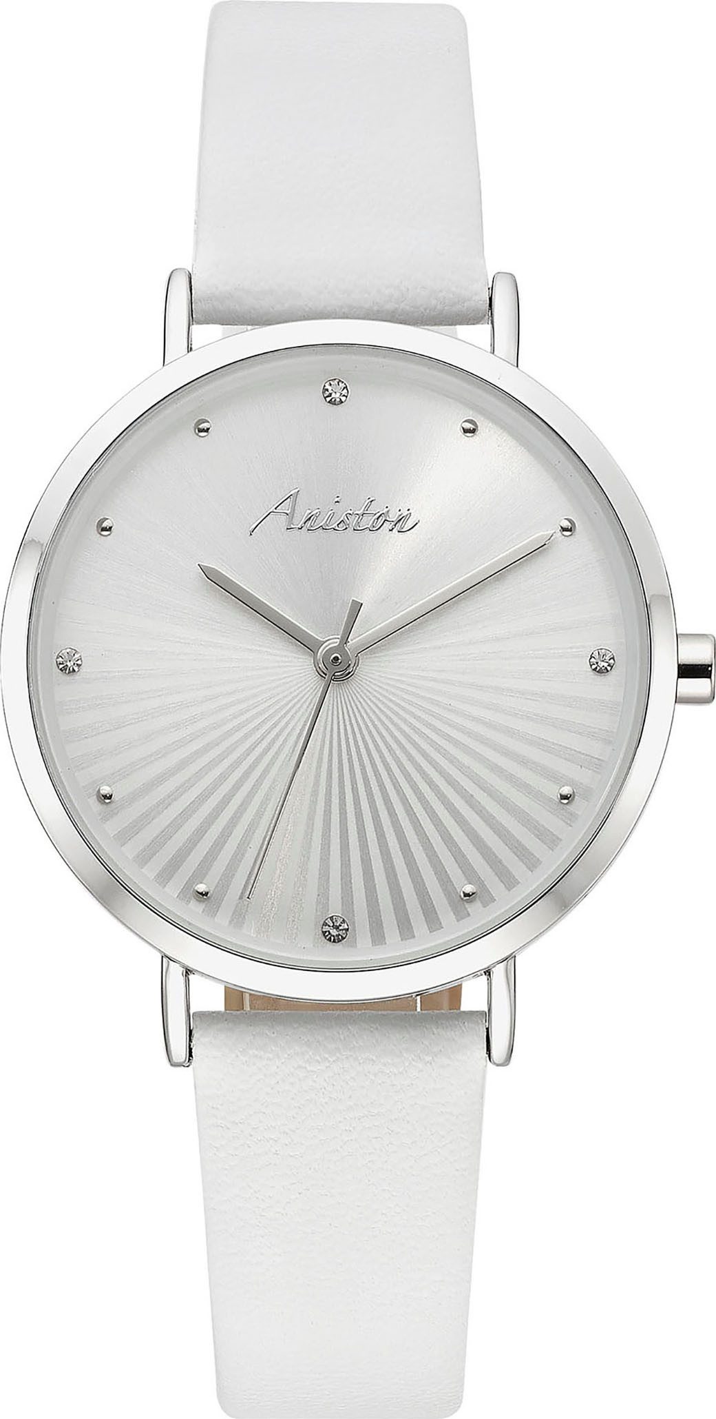 Aniston JEWELRY & WATCHES Kwartshorloge Horloge, dameshorloge, analoog, glasstenen, nieuwe collectie