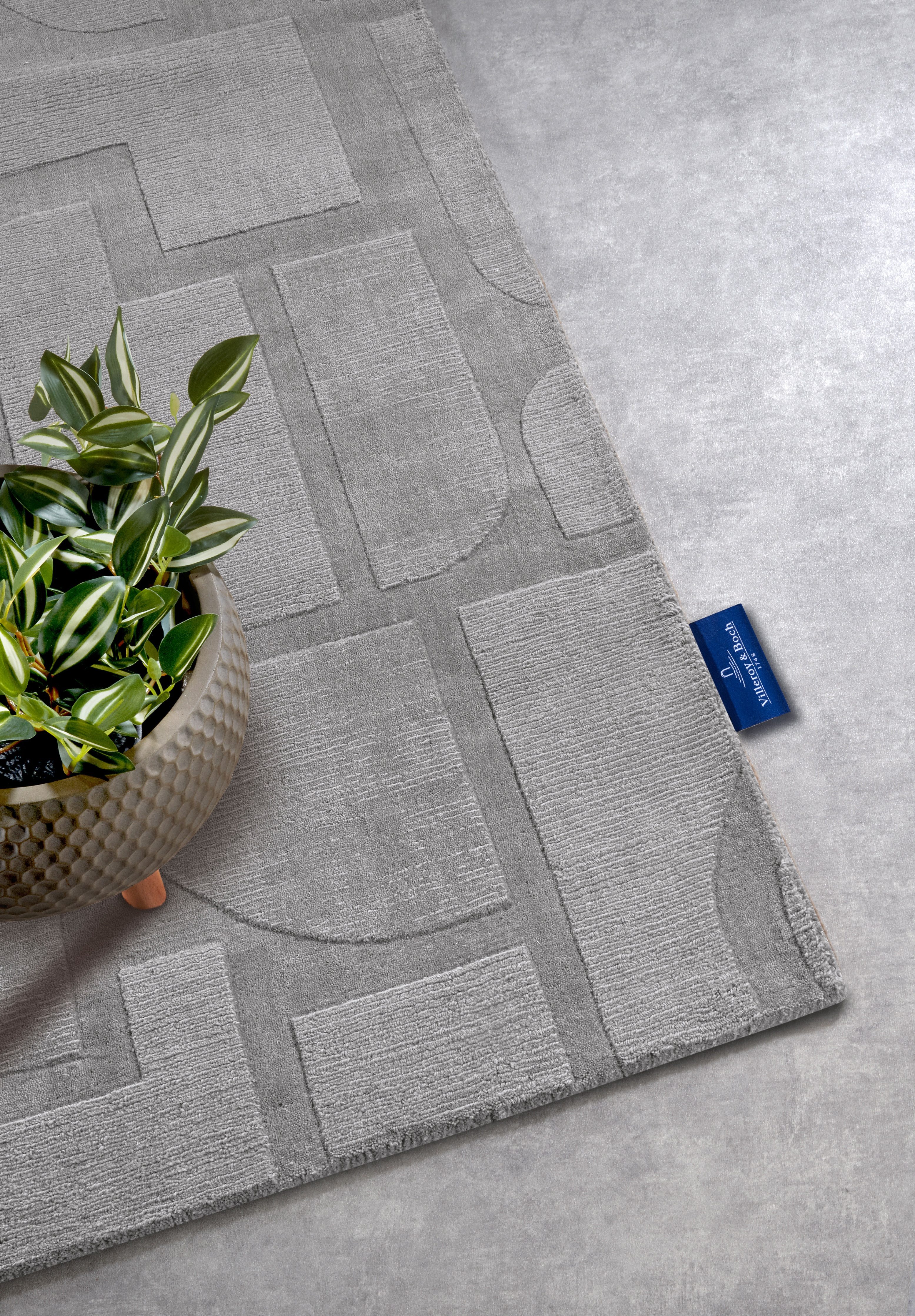 Villeroy & Boch Wollen kleed Alexis Handgeweven, wol, natuur, woonkamer, geometrie, boho, design