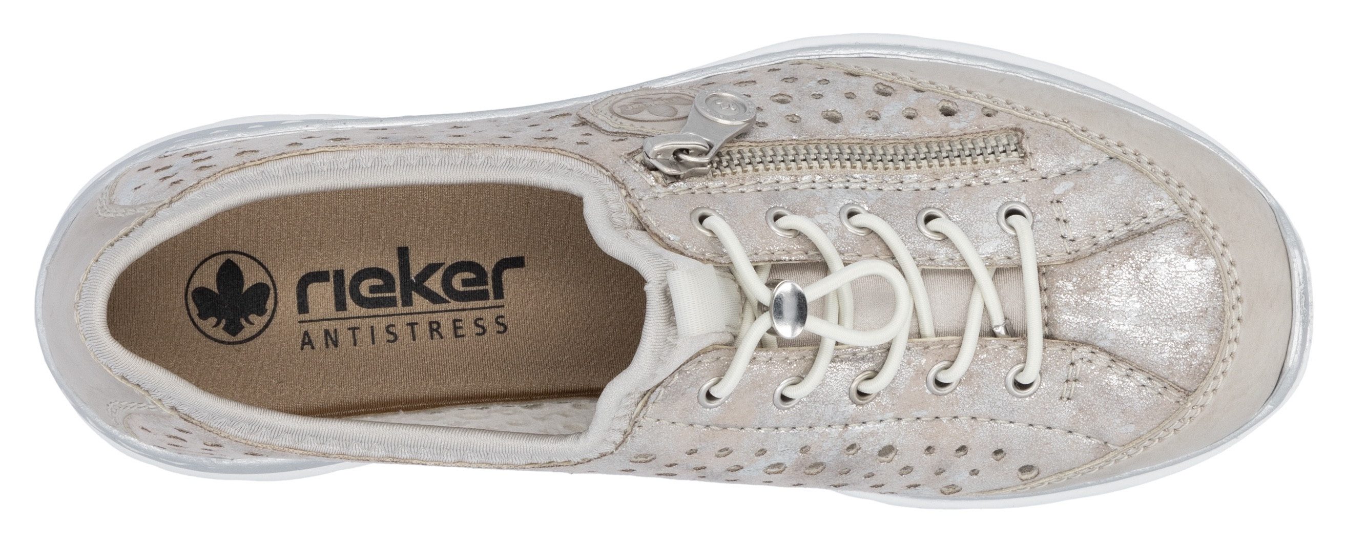 Rieker Slip-on sneakers , instapschoen, vrijetijdsschoen, lage schoen met snelle sluiting