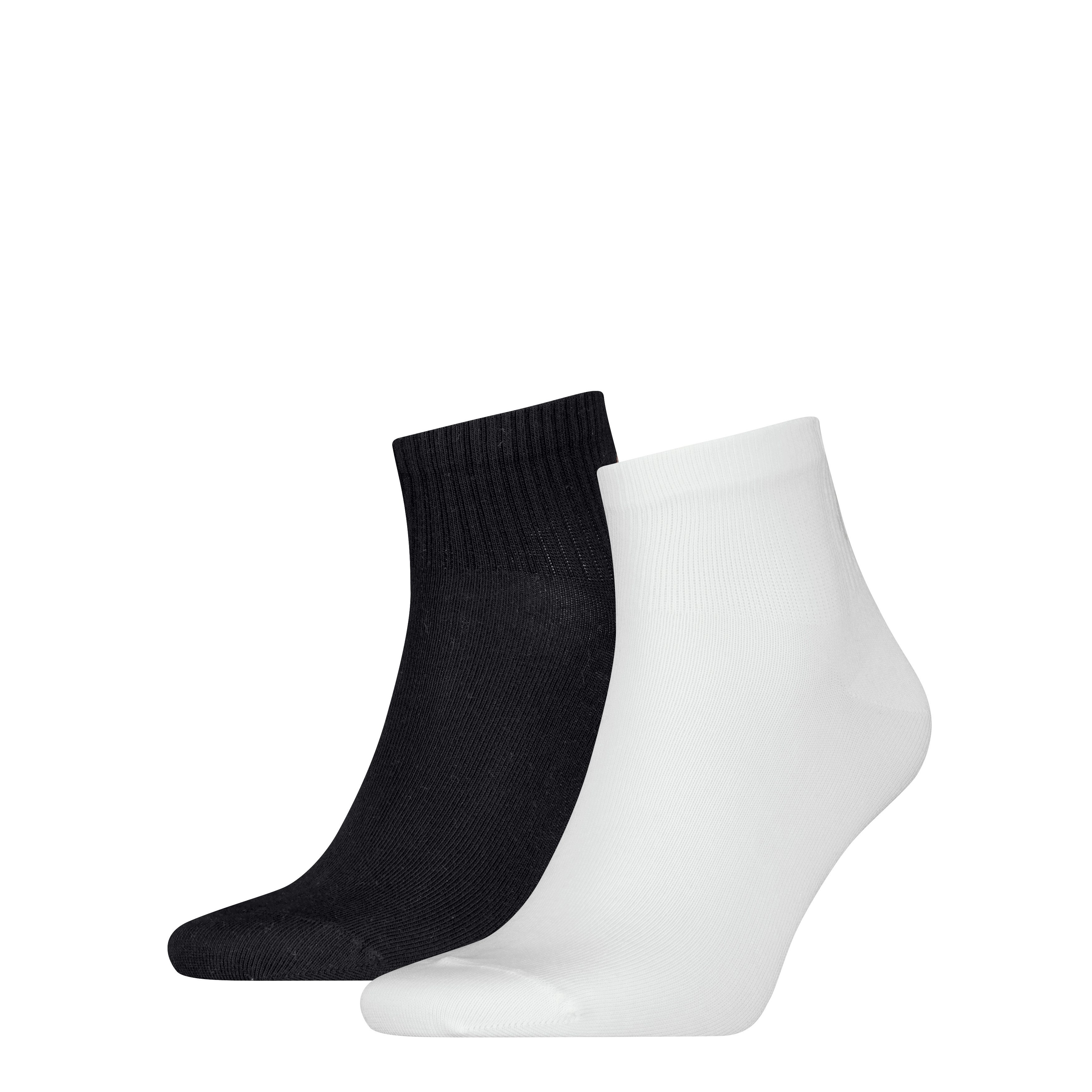 Calvin Klein Jeans Sokken CKJ MEN QUARTER 2P SHADOW RIB LOGO (2 paar) dames sokken wit