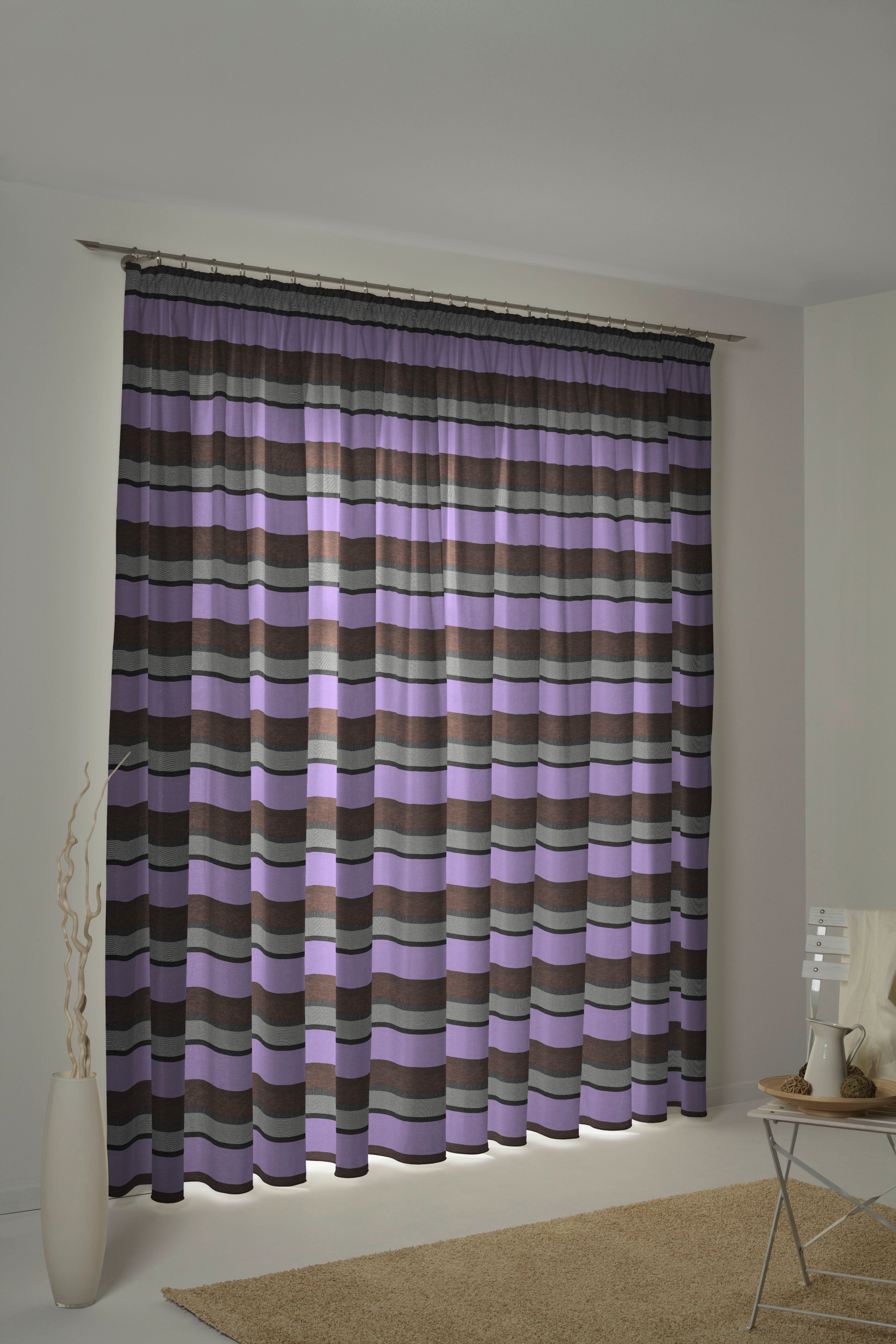 Wirth Gordijn MENORCA (1 stuk) kant & klaar gordijnen maat hxb: 225x135 cm paars