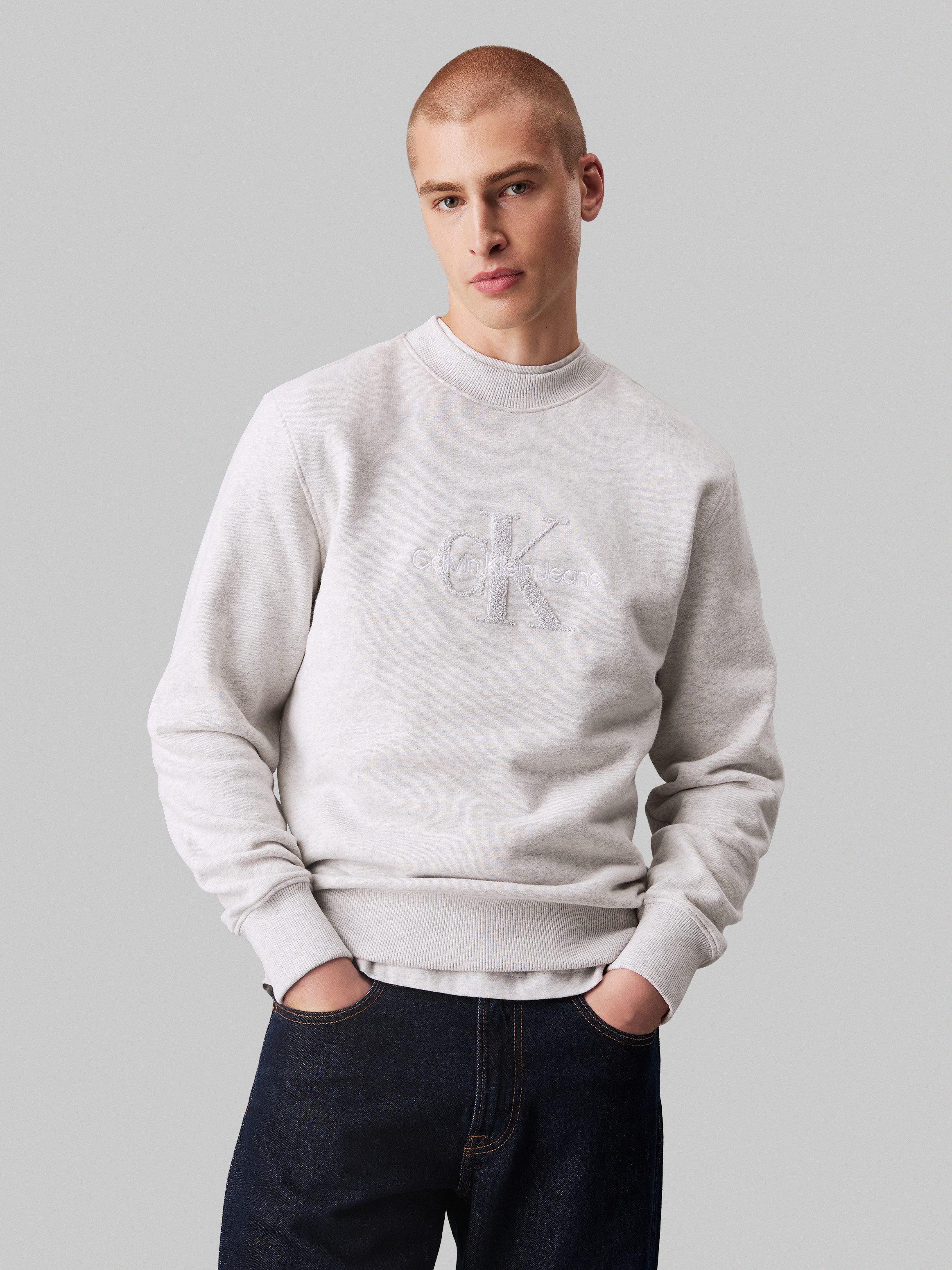 Calvin Klein Sweatshirt CHENILLE MONOLOGO CREW NECK