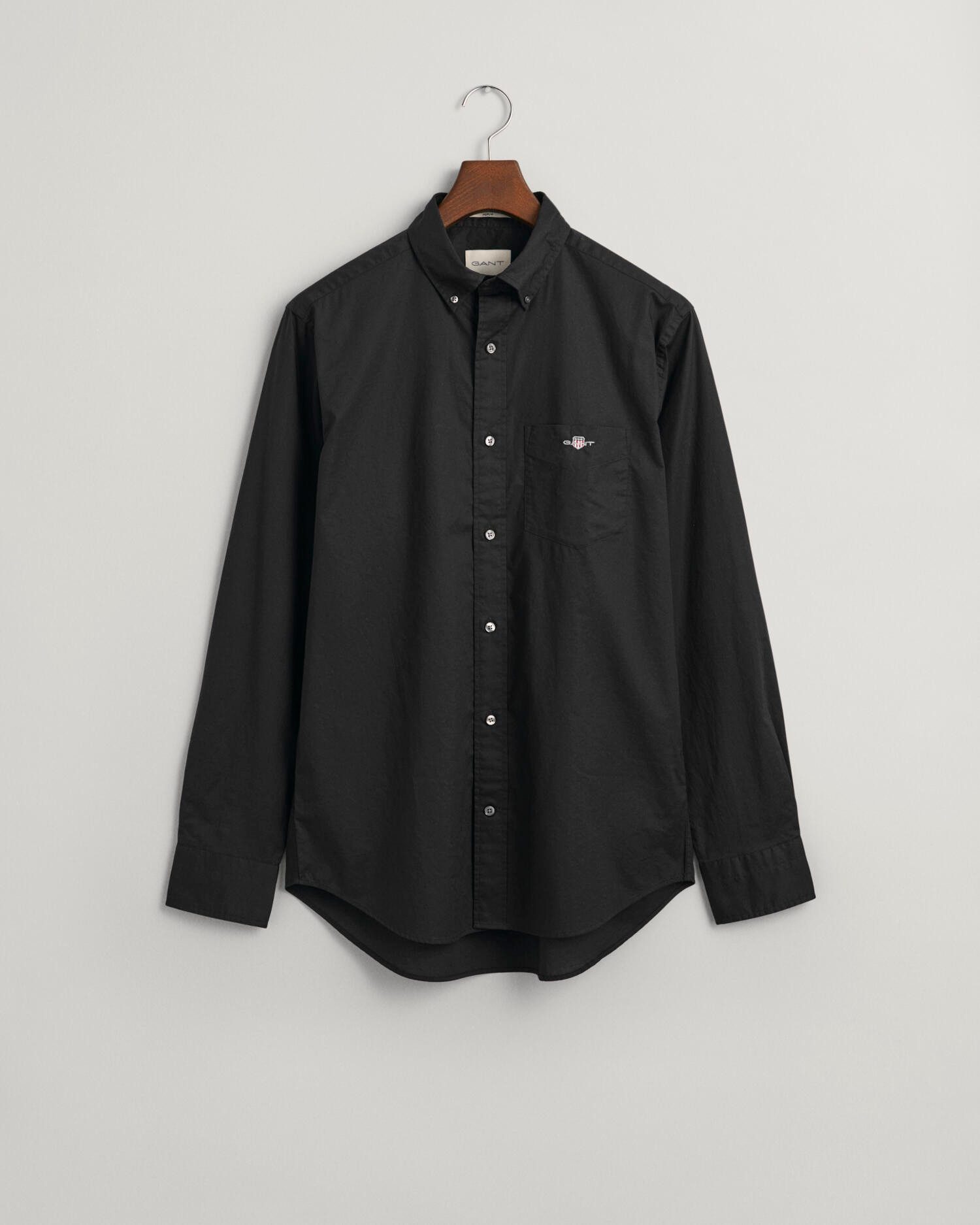 Gant Overhemd met lange mouwen Regular fit poplin overhemd licht slijtvast easy care