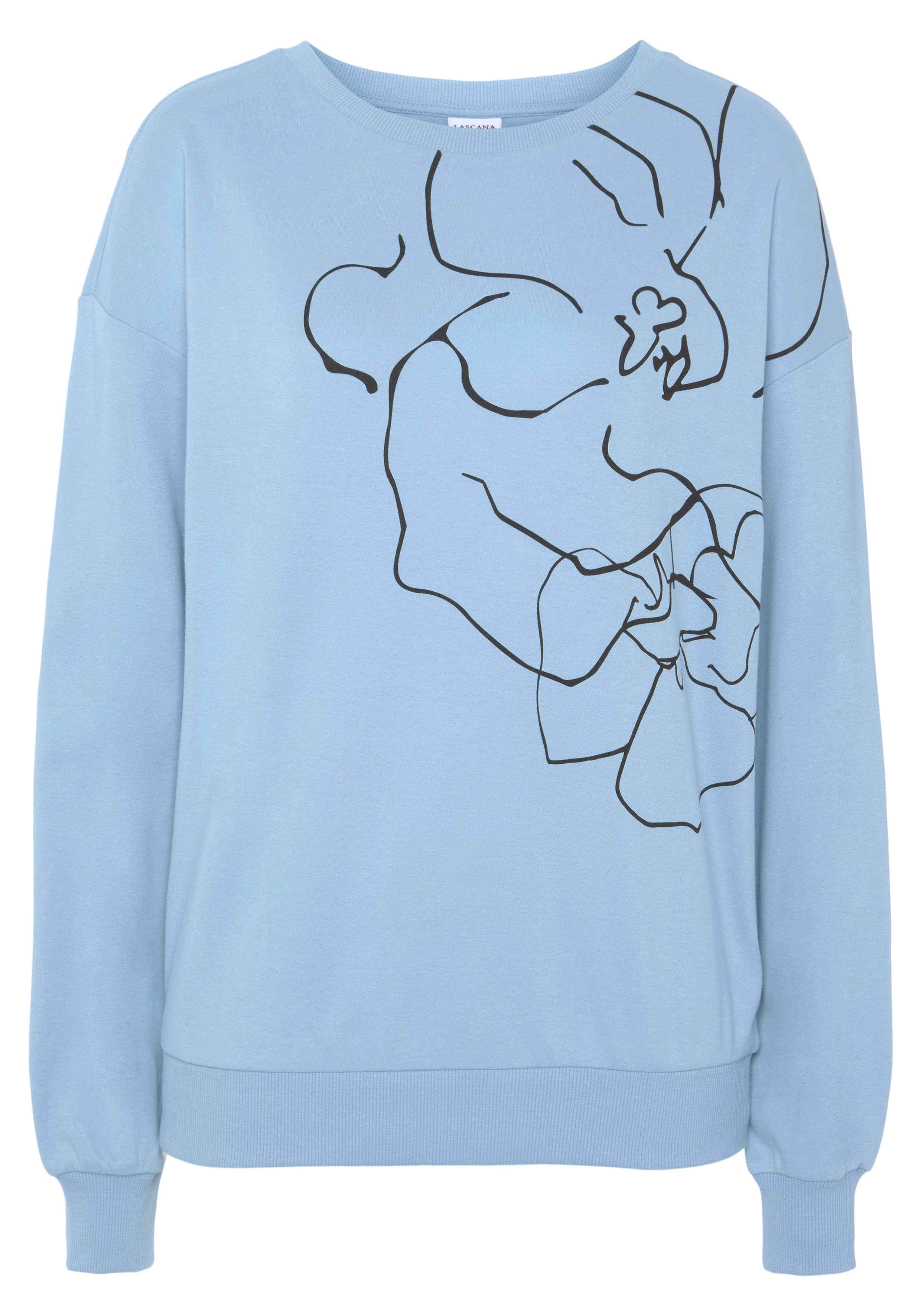 Lascana Sweatshirt Loungeshirt met print, loungewear