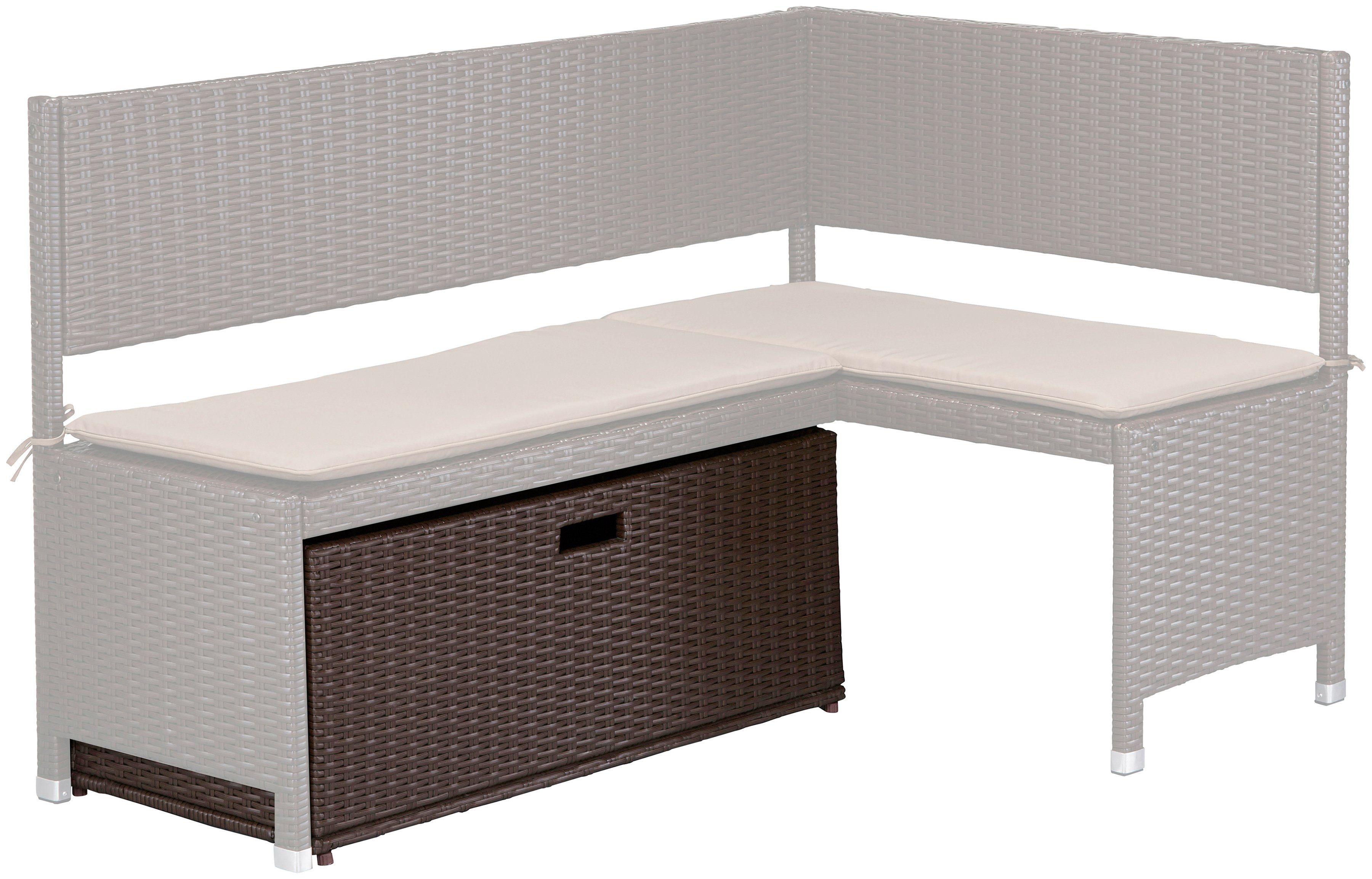 MERXX Tuinkussenbox Poly-rotan