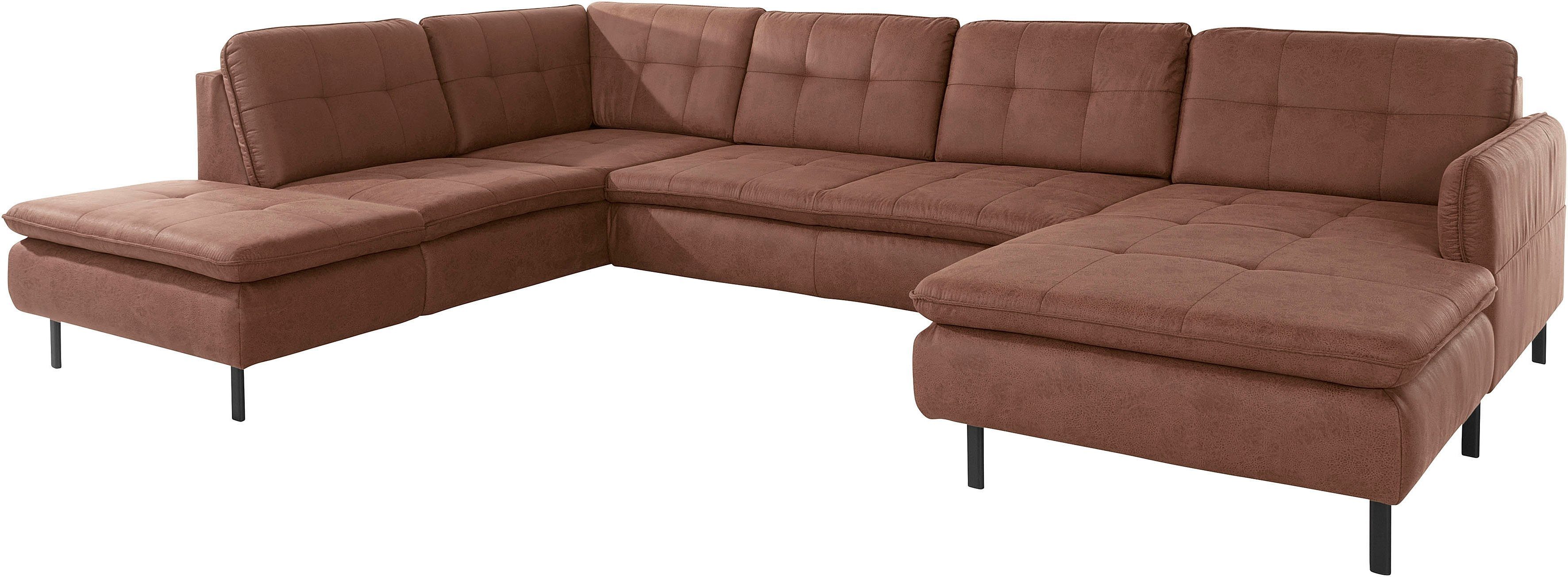 INOSIGN Zithoek Birkholm U-vorm Verstelbare armleuningen, ook in Easy Clean bekleding - met water te reinigen