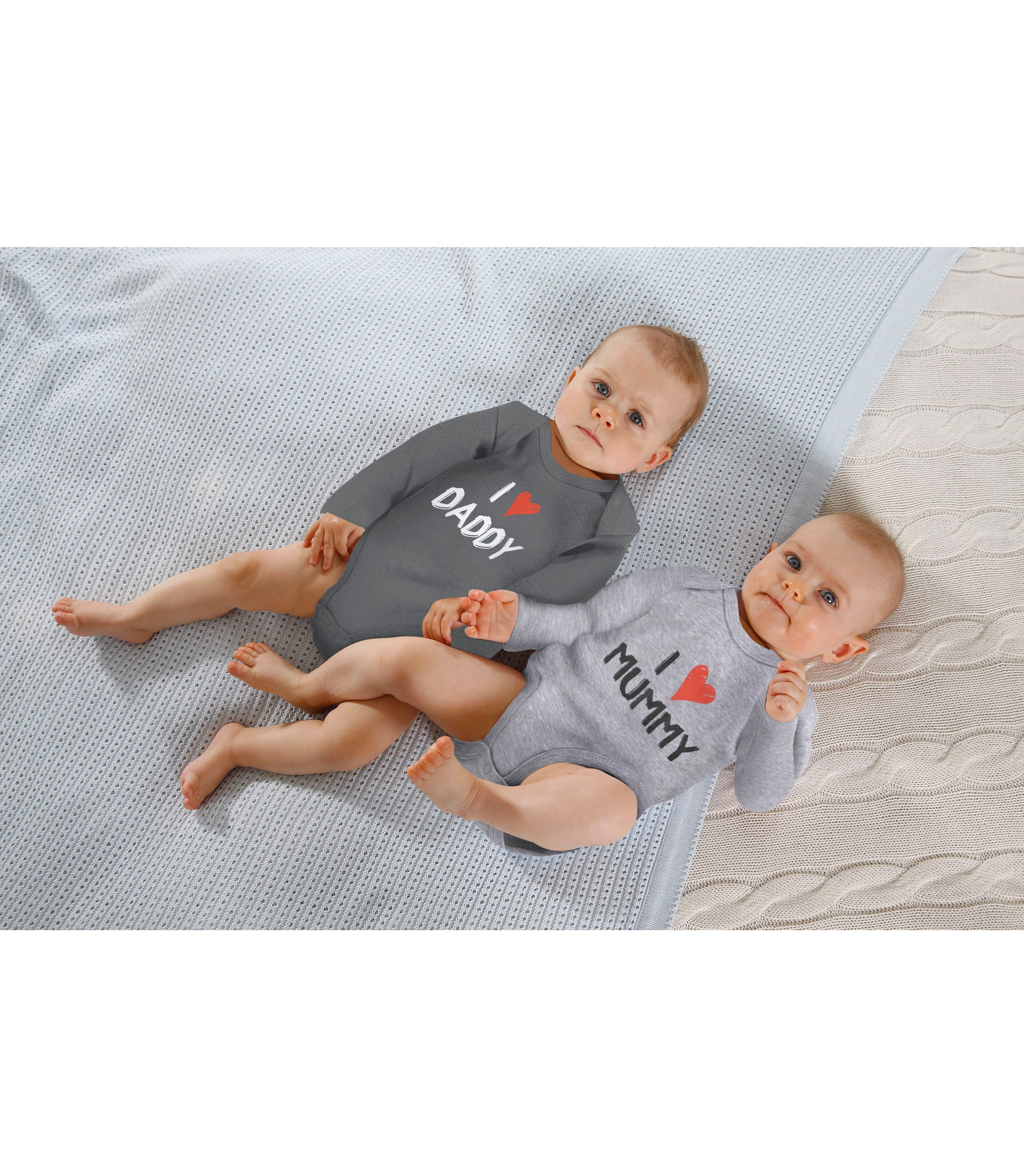 KIDSWORLD Body met lange mouwen 2-pack babybody's, Mummy & Daddy (set, 2-delig)
