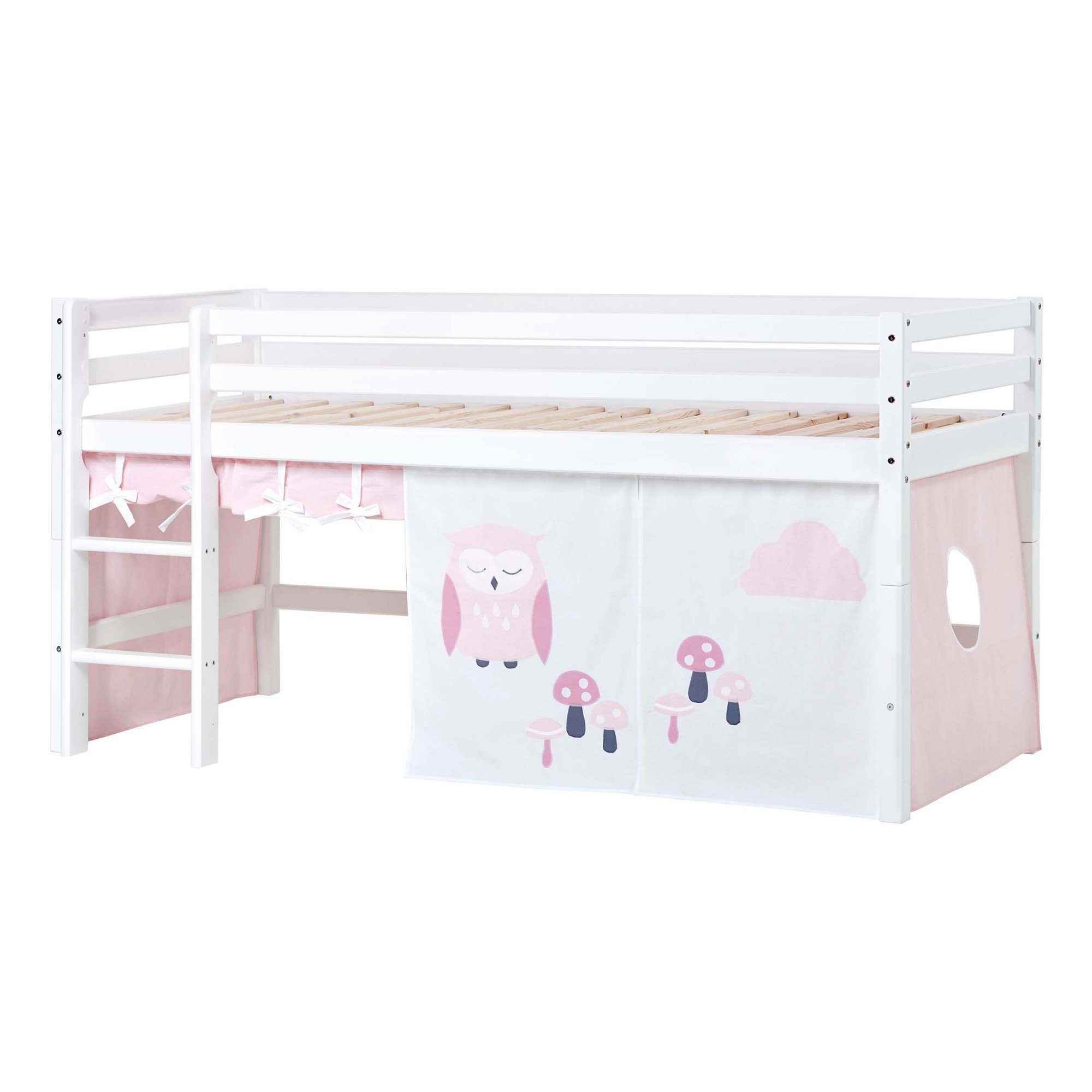 Hoppekids Hoogslaper ECO Dream, kinderbed, speelbed, halfhoog bed van massief hout