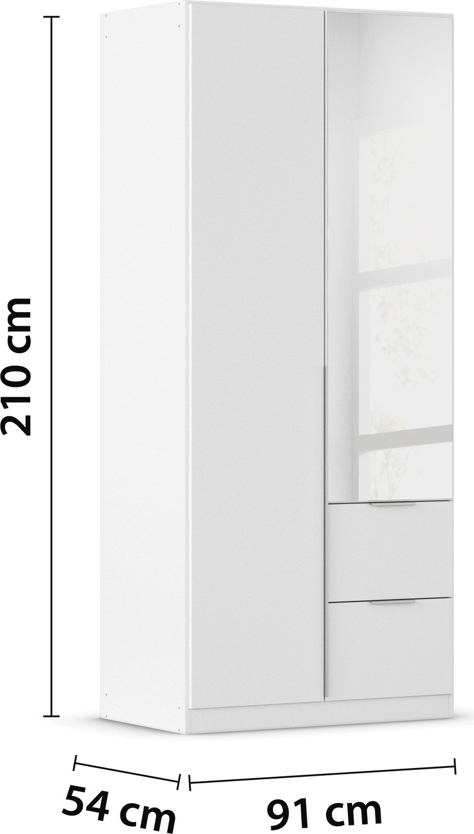 rauch Draaideurkast Kledingkast kast garderobe AGORDO met decor- of hoogglansfront