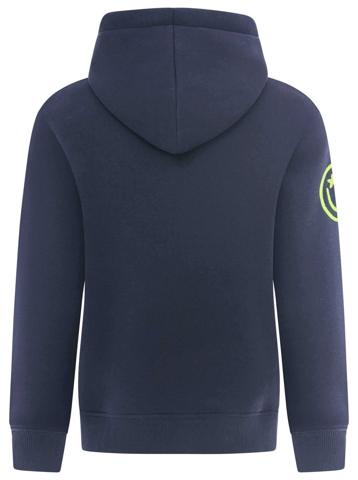 Zwillingsherz Hoodie Geluk met tekst geluk en kangoeroezakken