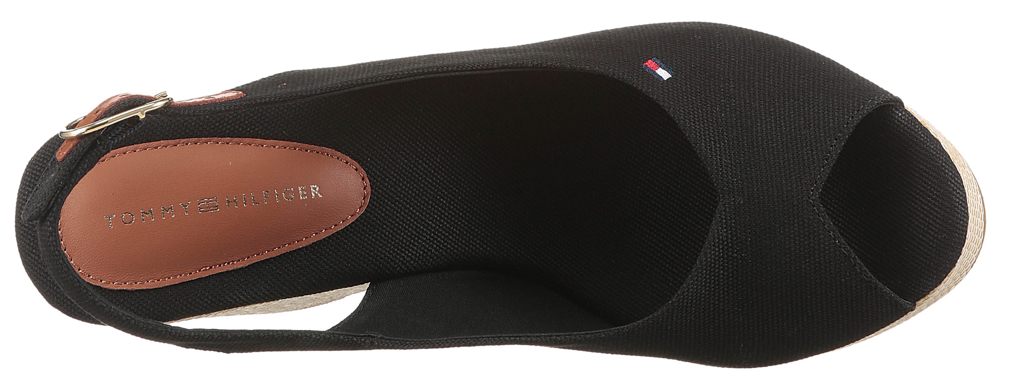Tommy Hilfiger Highheel sandaaltjes FLAG HIGH WEDGE ESPAD SLINGBACK