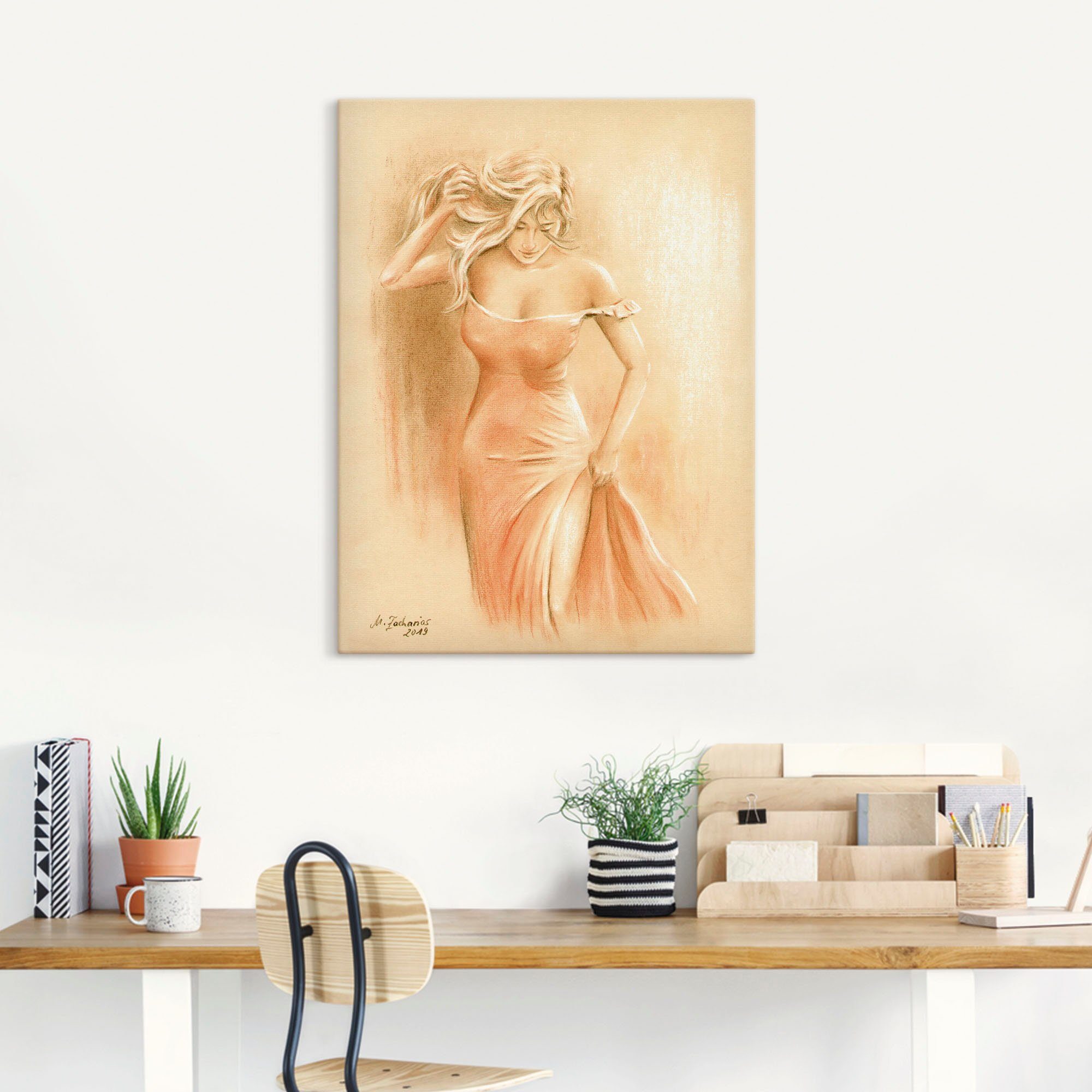 Artland Artprint Bochtig model als artprint op linnen, poster in verschillende formaten maten