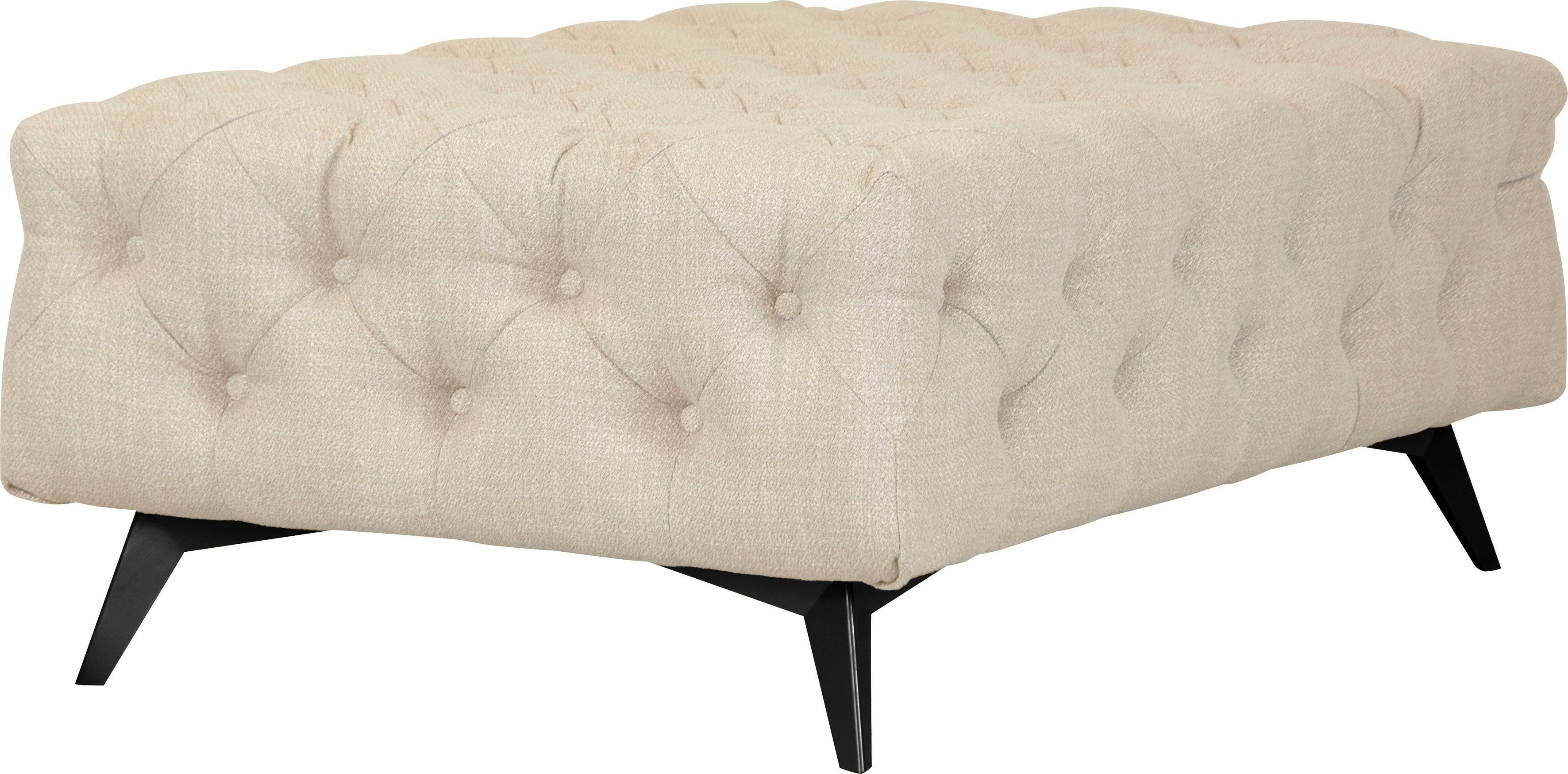 Leonique Hocker Glynis luxueuze capitonnage, moderne chesterfield look, kleur van de poten ter keuze