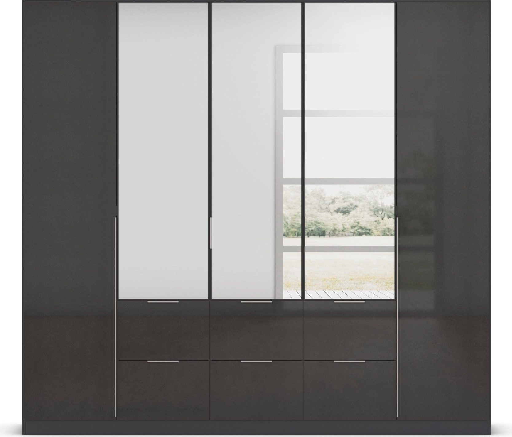 rauch Draaideurkast Kledingkast kast garderobe AGORDO met decor- of hoogglansfront