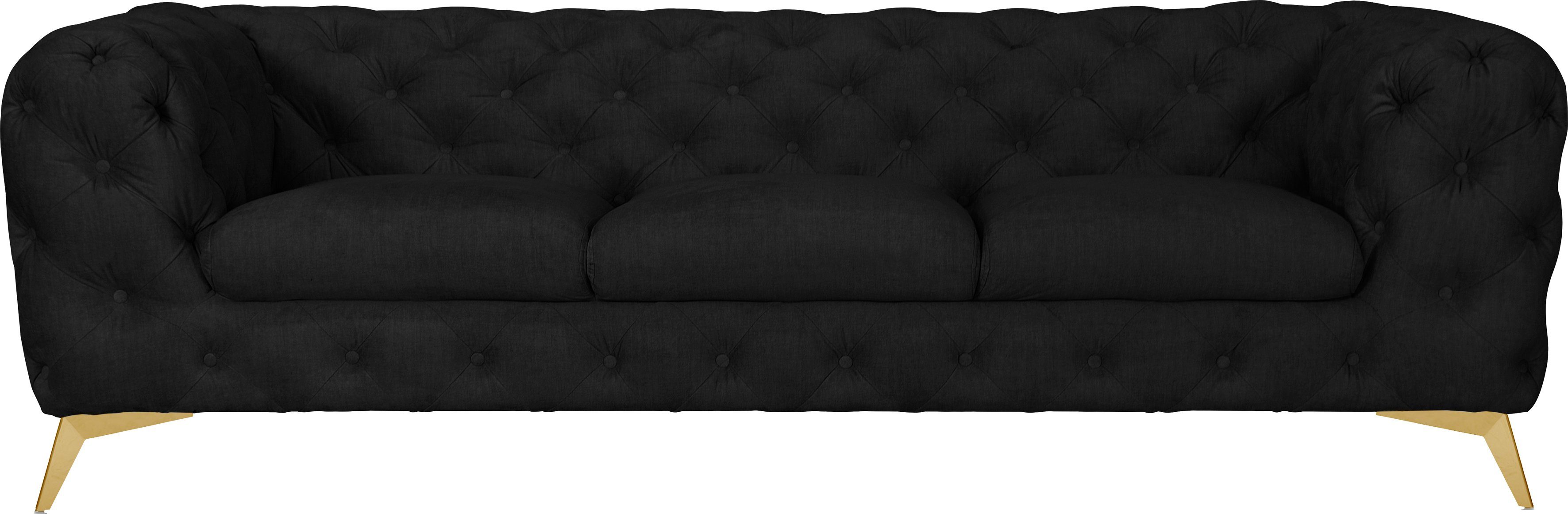 Leonique Chesterfield-bank Glynis luxueuze capitonnage, moderne chesterfield look, kleur van de poten ter keuze