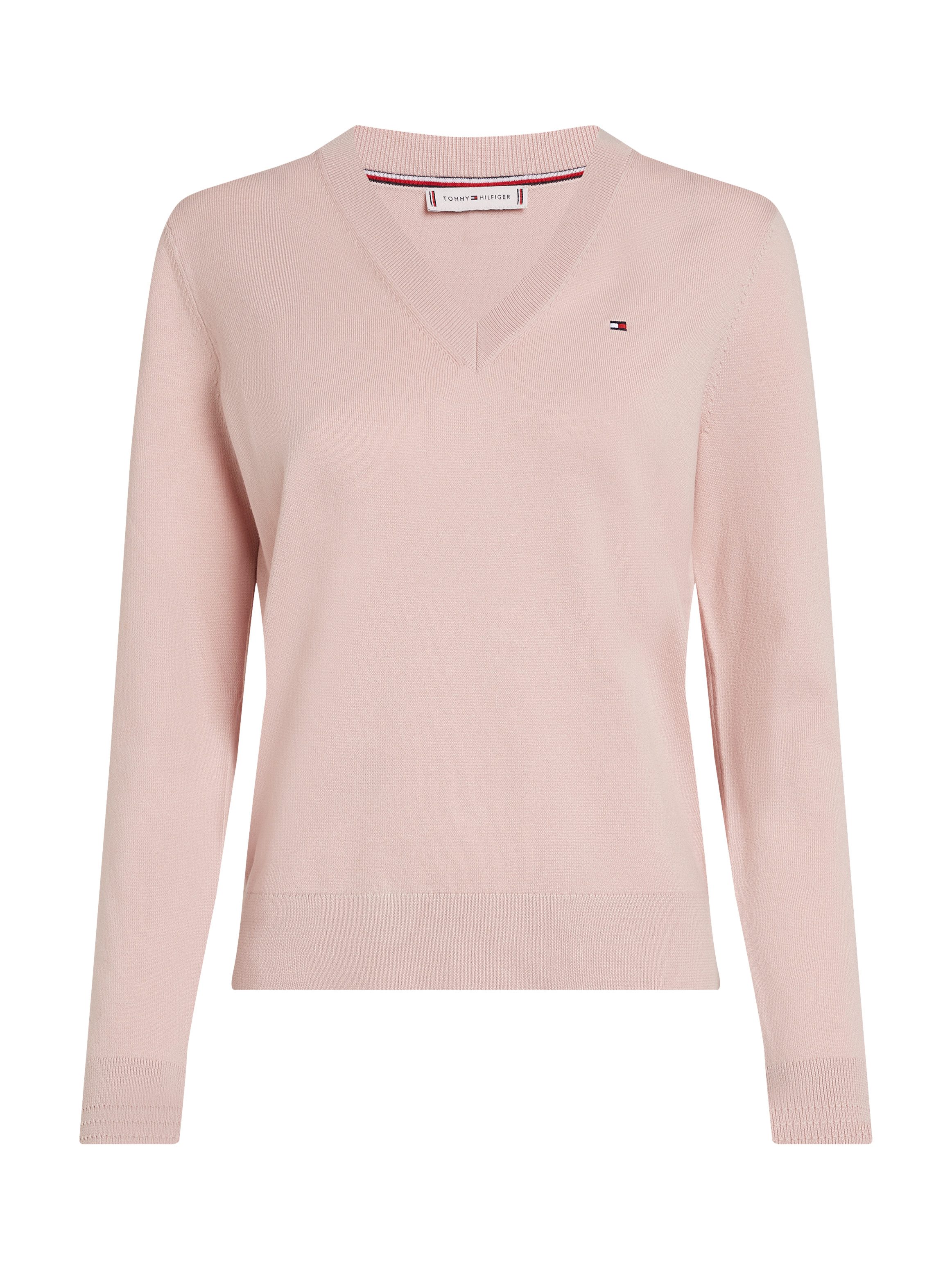 Tommy Hilfiger Trui met V-hals met logoborduursel