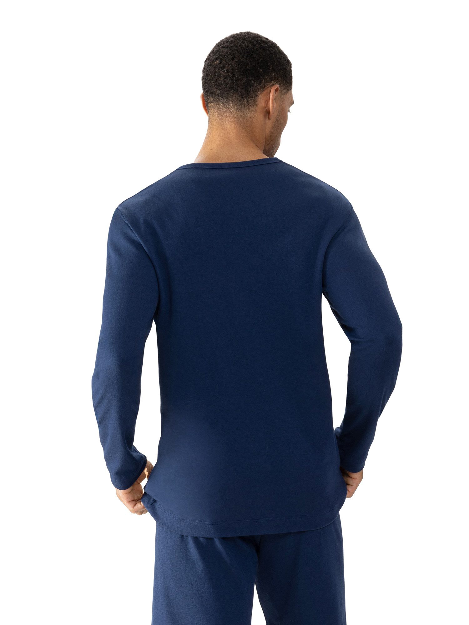 Mey Shirt met lange mouwen SOLID NIGHT T-shirt van interlock-jersey