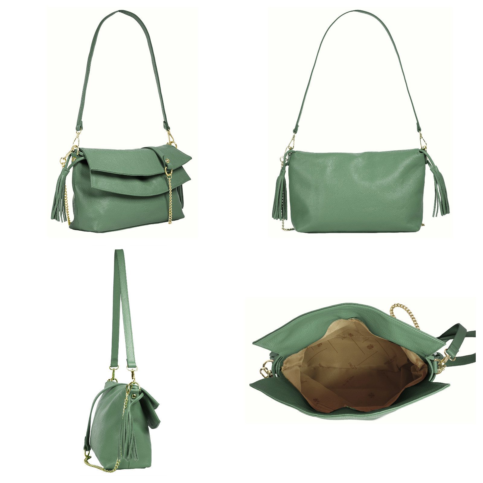 Samantha Look Schoudertas echt leer, made in italy