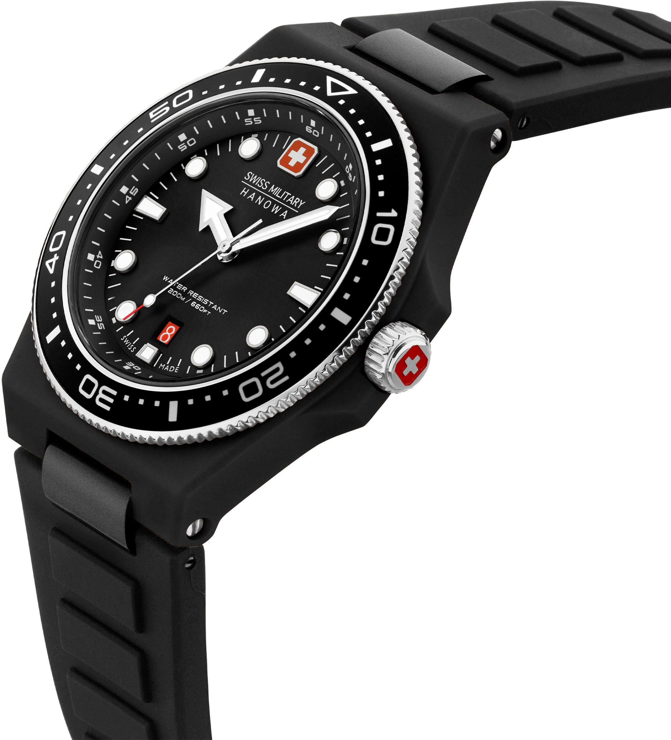 Swiss Military Hanowa Kwartshorloge OCEAN PIONEER, SMWGN0001180 Horloge, herenhorloge, Swiss Made, datum, saffierglas