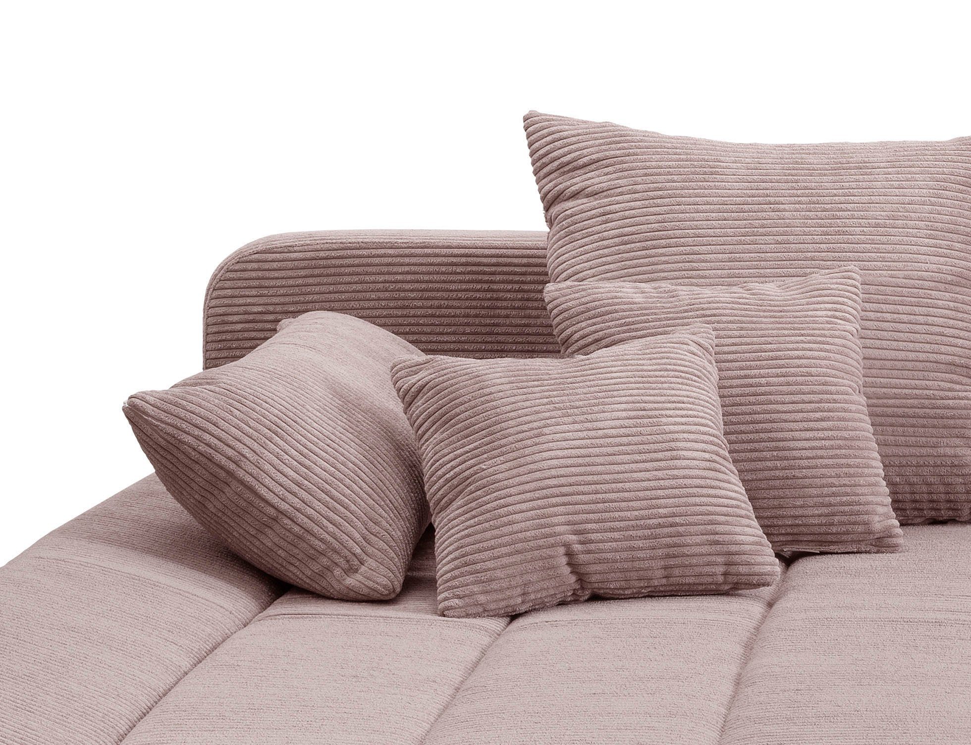INOSIGN Hoekbank Imola, comfortabel, actuele stikking in de zitting, L-vorm, breedte 270cm