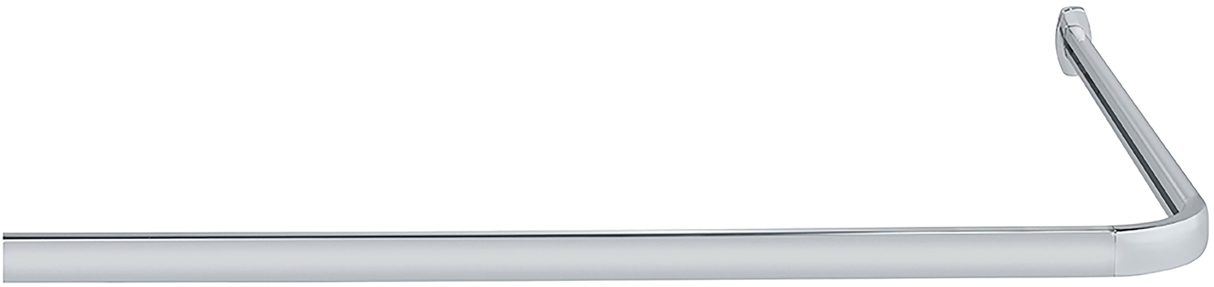 WENKO Hoekstang Model Era Hoekrail van aluminium voor douchegordijnen, inclusief 16 speciale glijders, 81 cm x 2 cm