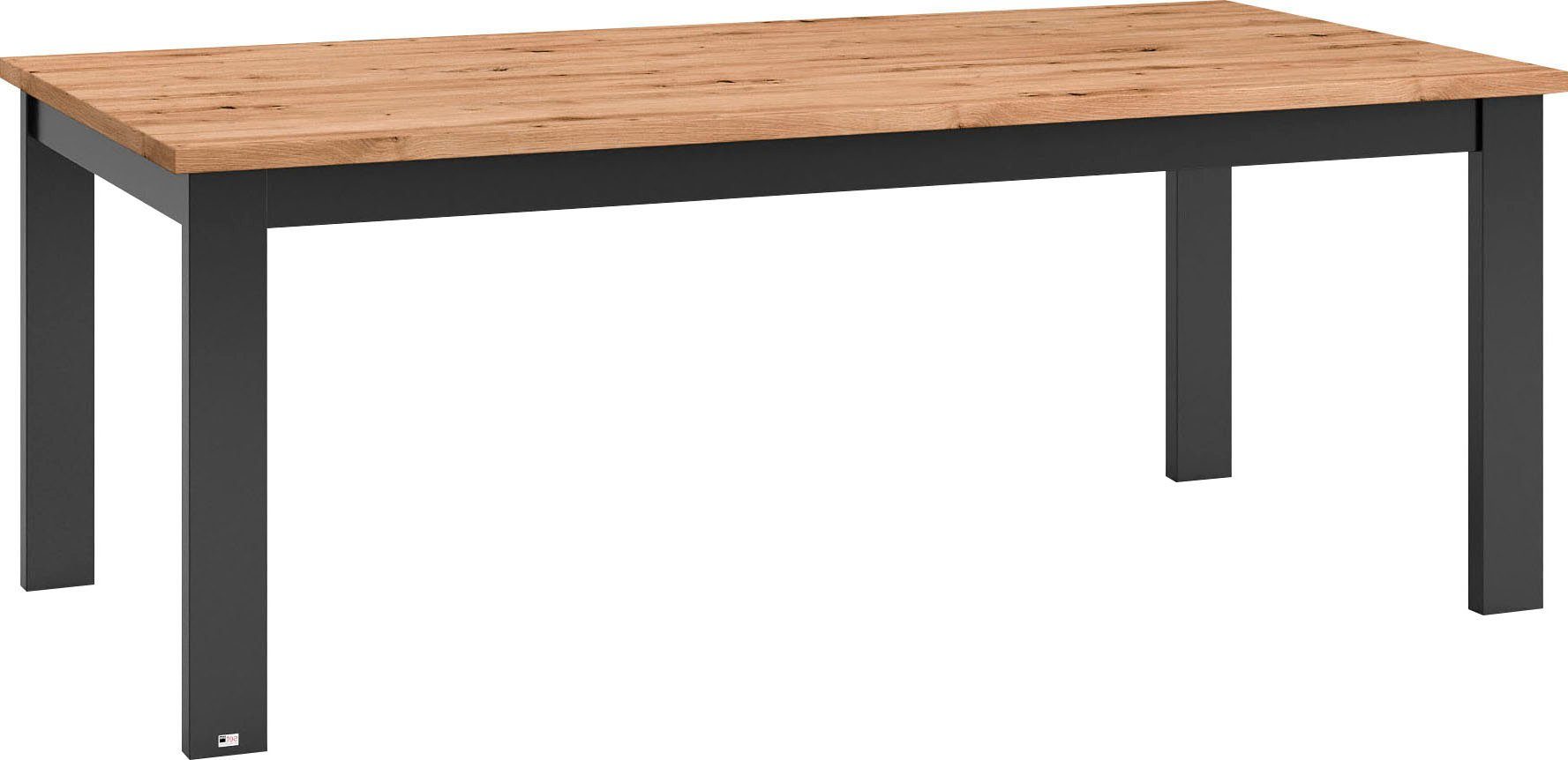 set one by Musterring Eettafel York in 3 kleurvarianten en 4 maten verkrijgbaar, met eiken plaat