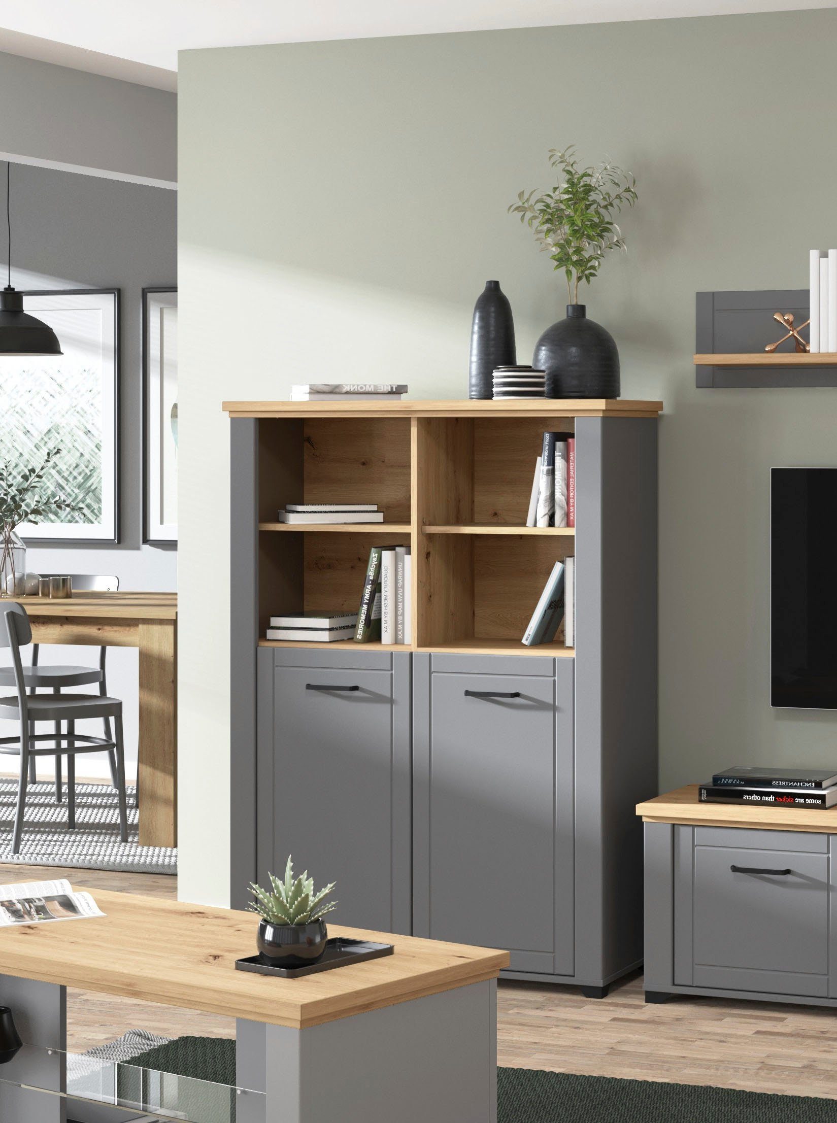 Home affaire Vitrinekast Valencia Breedte 103,5 cm, met 4 open vakken
