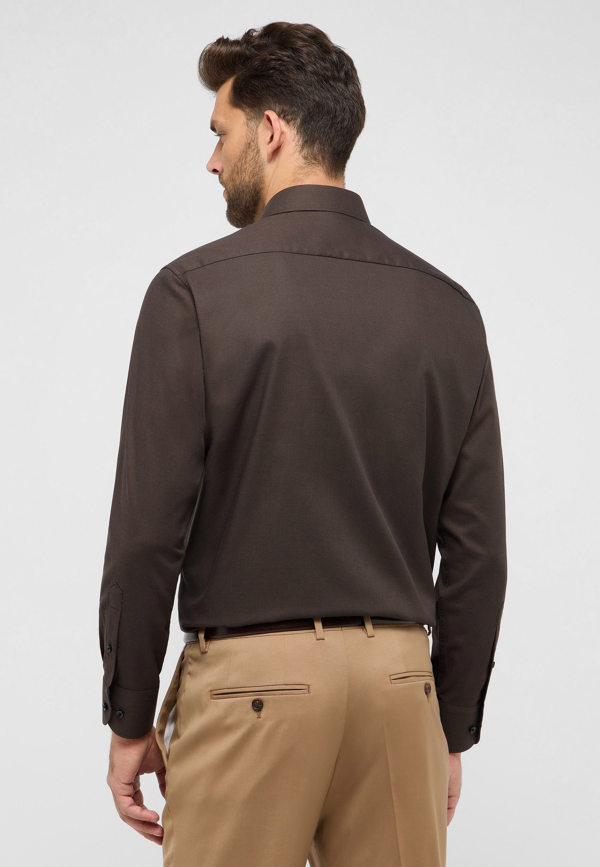 Eterna Overhemd met lange mouwen Comfort fit NON IRON (strijkvrij)