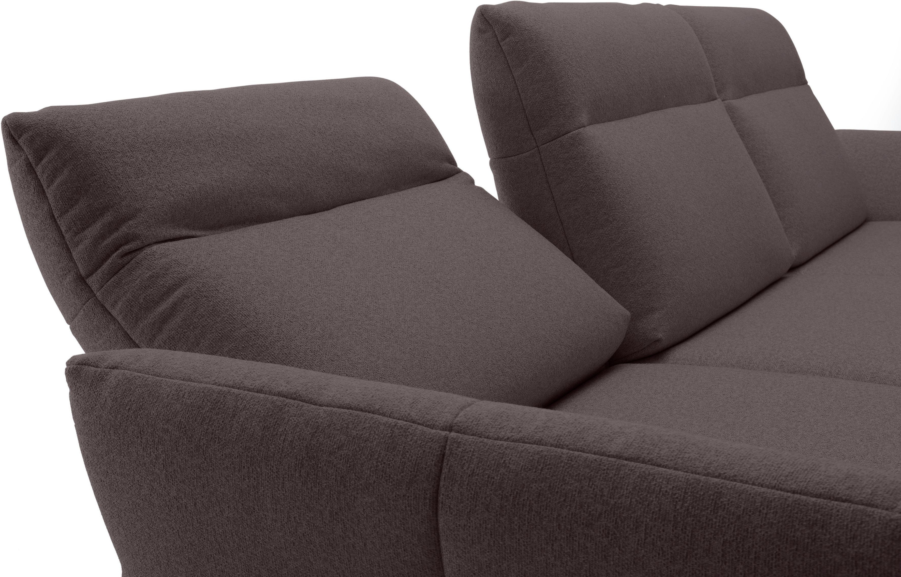 Creation BY ROLF BENZ Hoekbank CR.460 Sokkel in eiken, onderstel in umbra grijs, breedte 318 cm