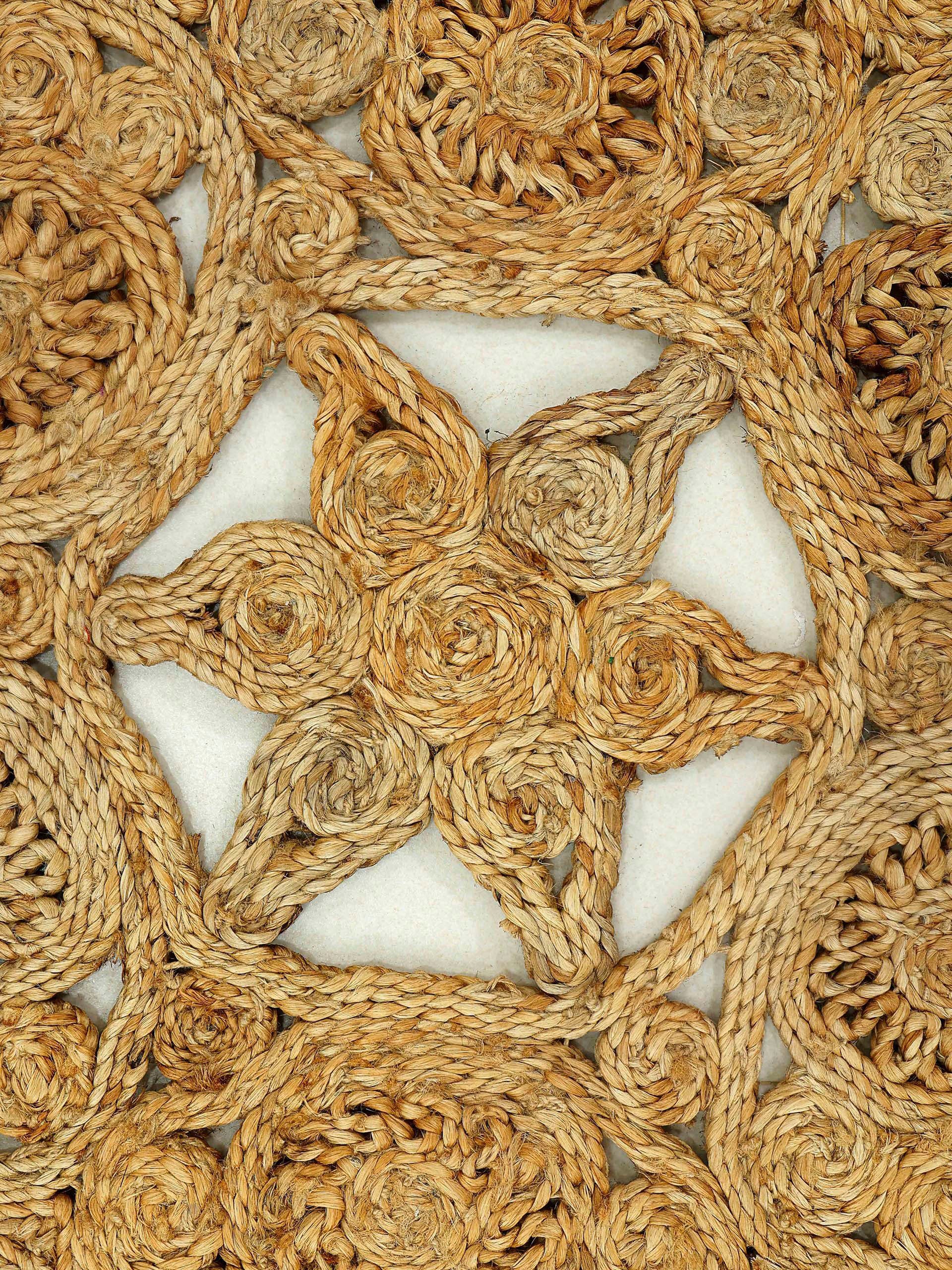 carpetfine Sisalkleed Jutetapijt Paul natuurlijk plantaardig materiaal met de hand geweven, boho stijl