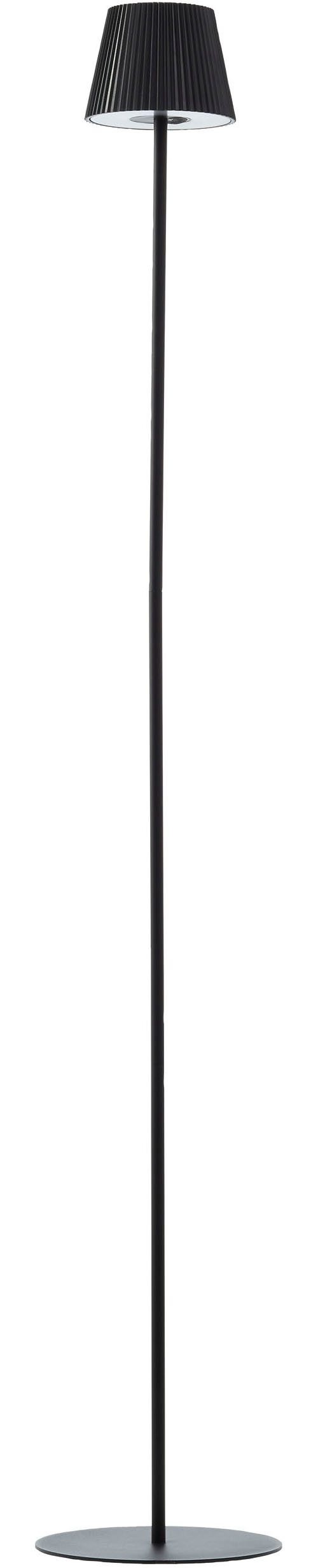 Brilliant Leuchten Led-vloerlamp voor buiten Macobo LED accu-lamp, 125 cm, 340 lm, 3000 K, touchdimmer, zwart mat (1 stuk)