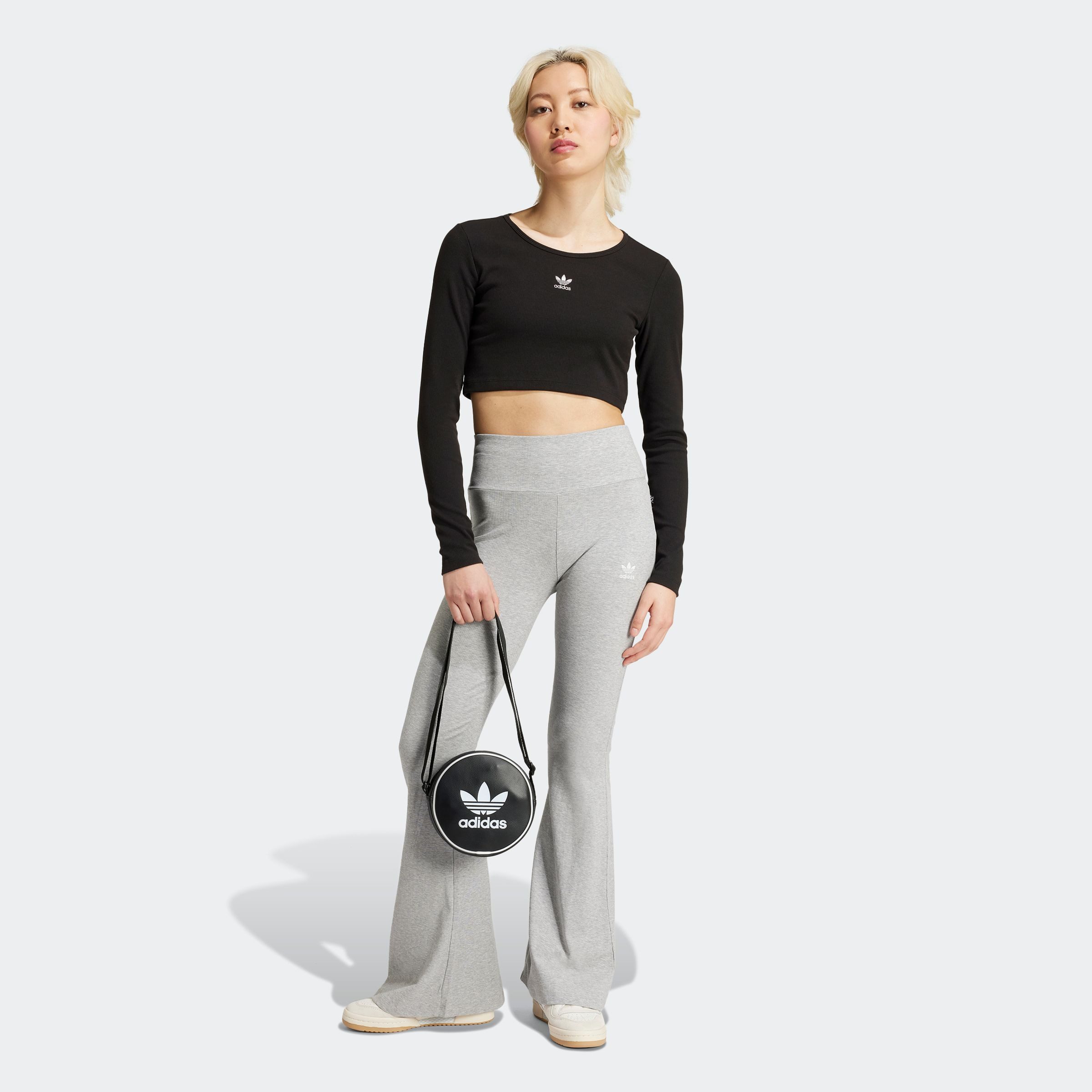 adidas Originals Shirt met lange mouwen ESS CROP LS