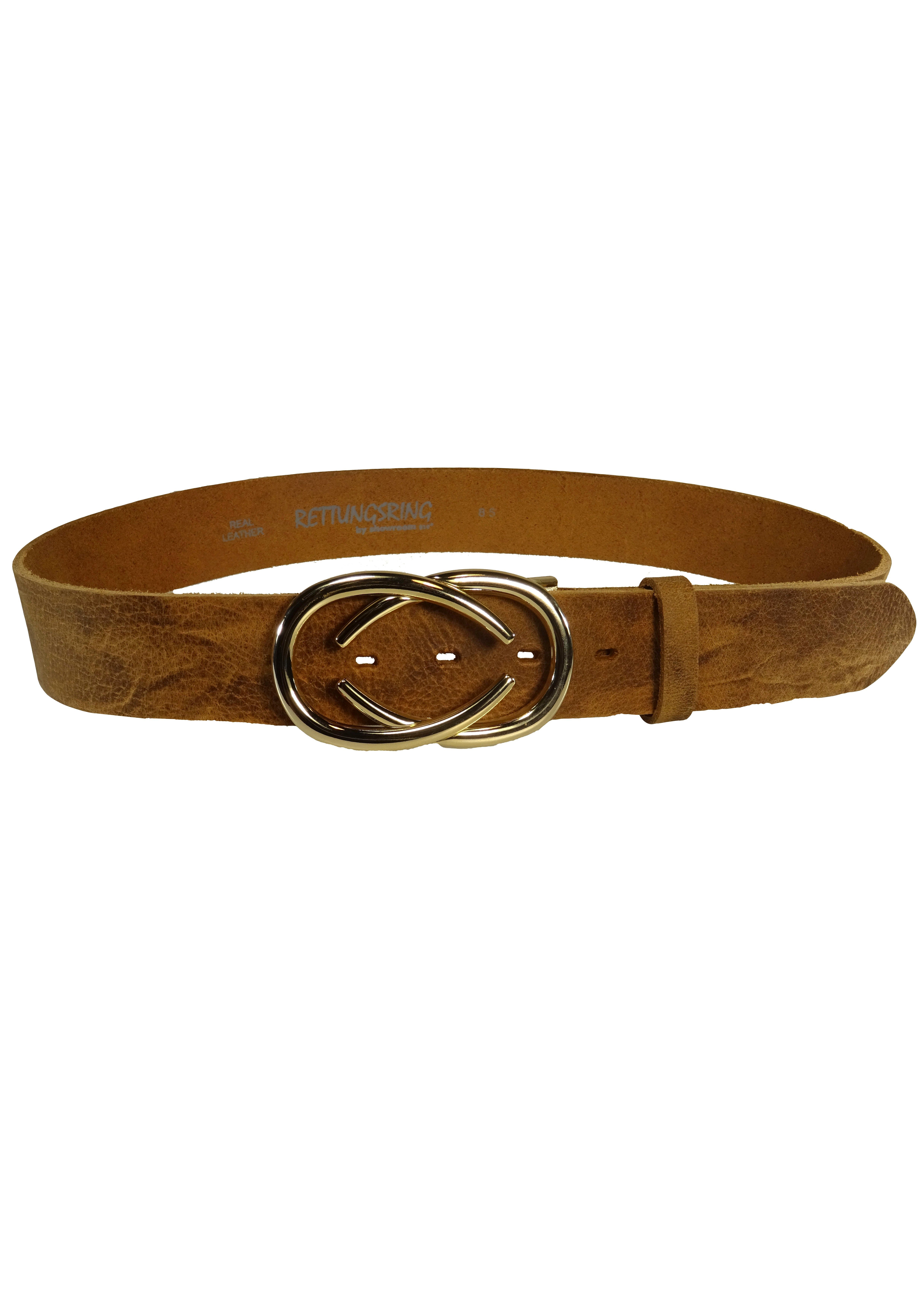 RETTUNGSRING by showroom 019° Leren riem met verwisselbare sluiting "de elegante goud"