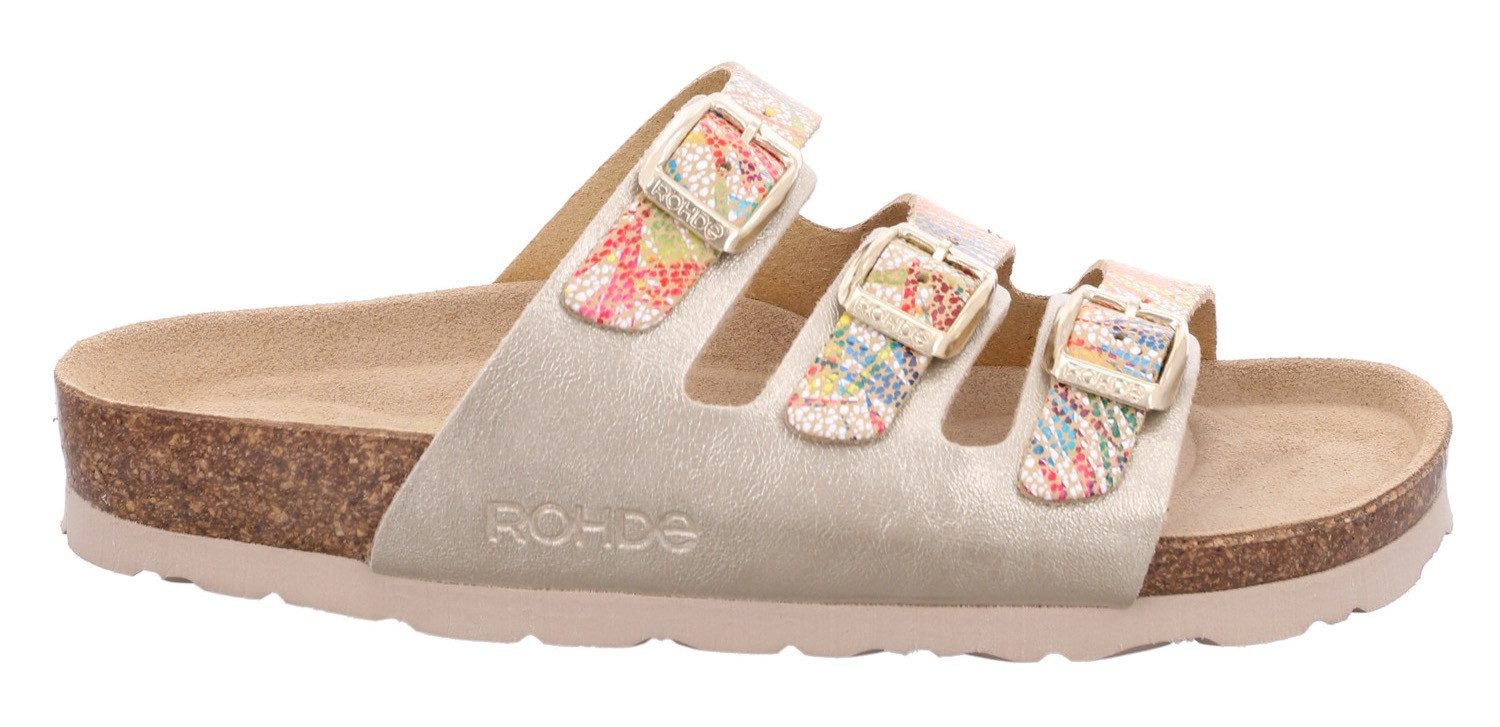 Rohde Slippers Alba Zomerschoen, huisschoen, strandschoen, slippers met drie gespen