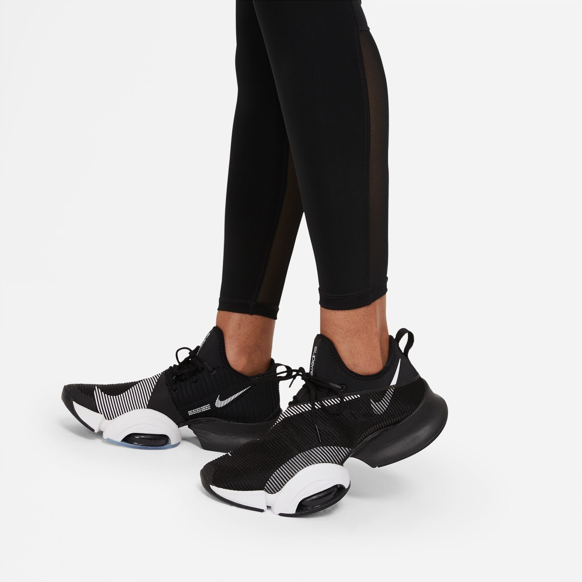 Nike Trainingstights PRO WOMEN'S MID-RISE MESH-PANELED LEGGINGS