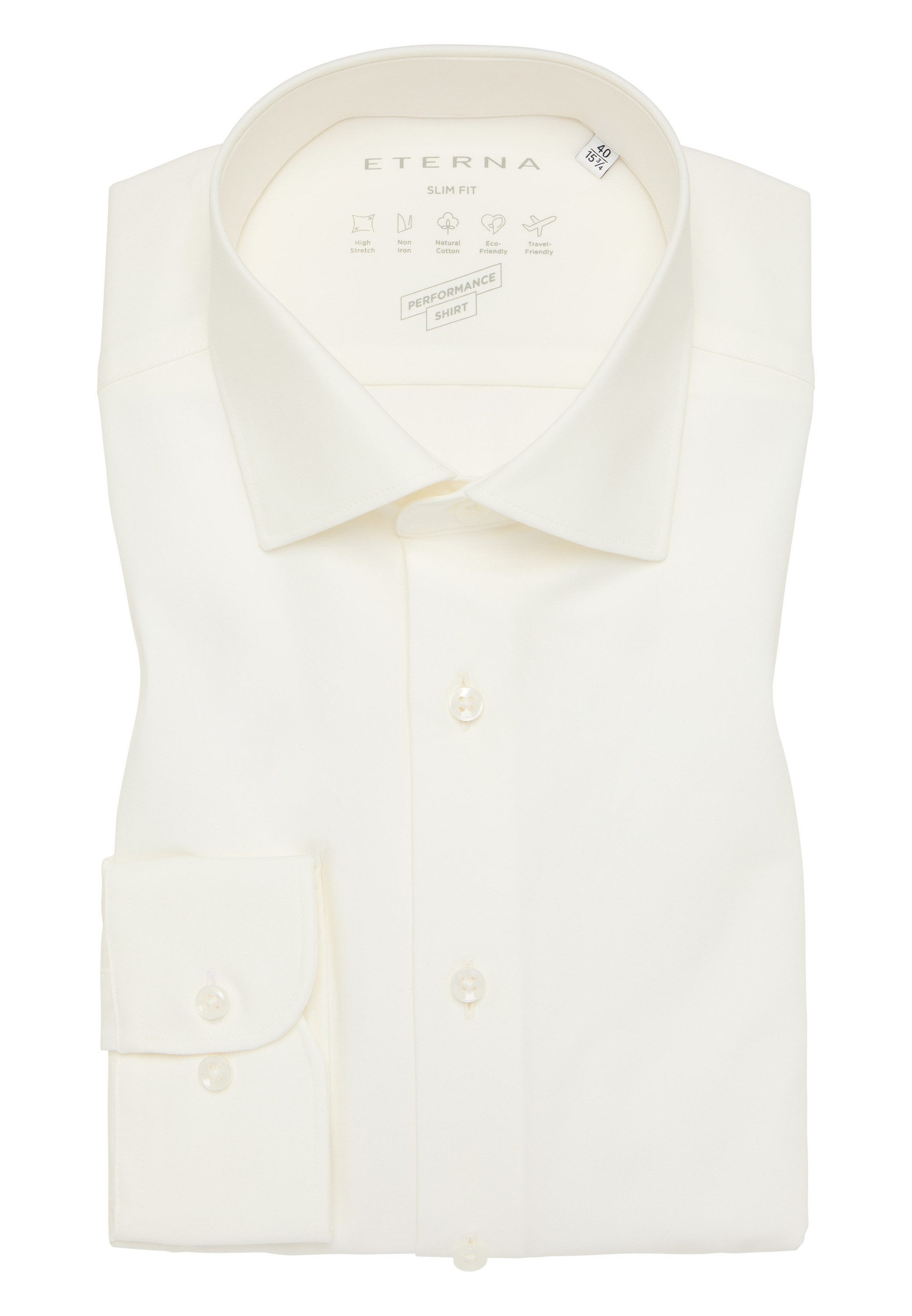 Eterna Overhemd met lange mouwen Slim fit NON IRON (strijkvrij)
