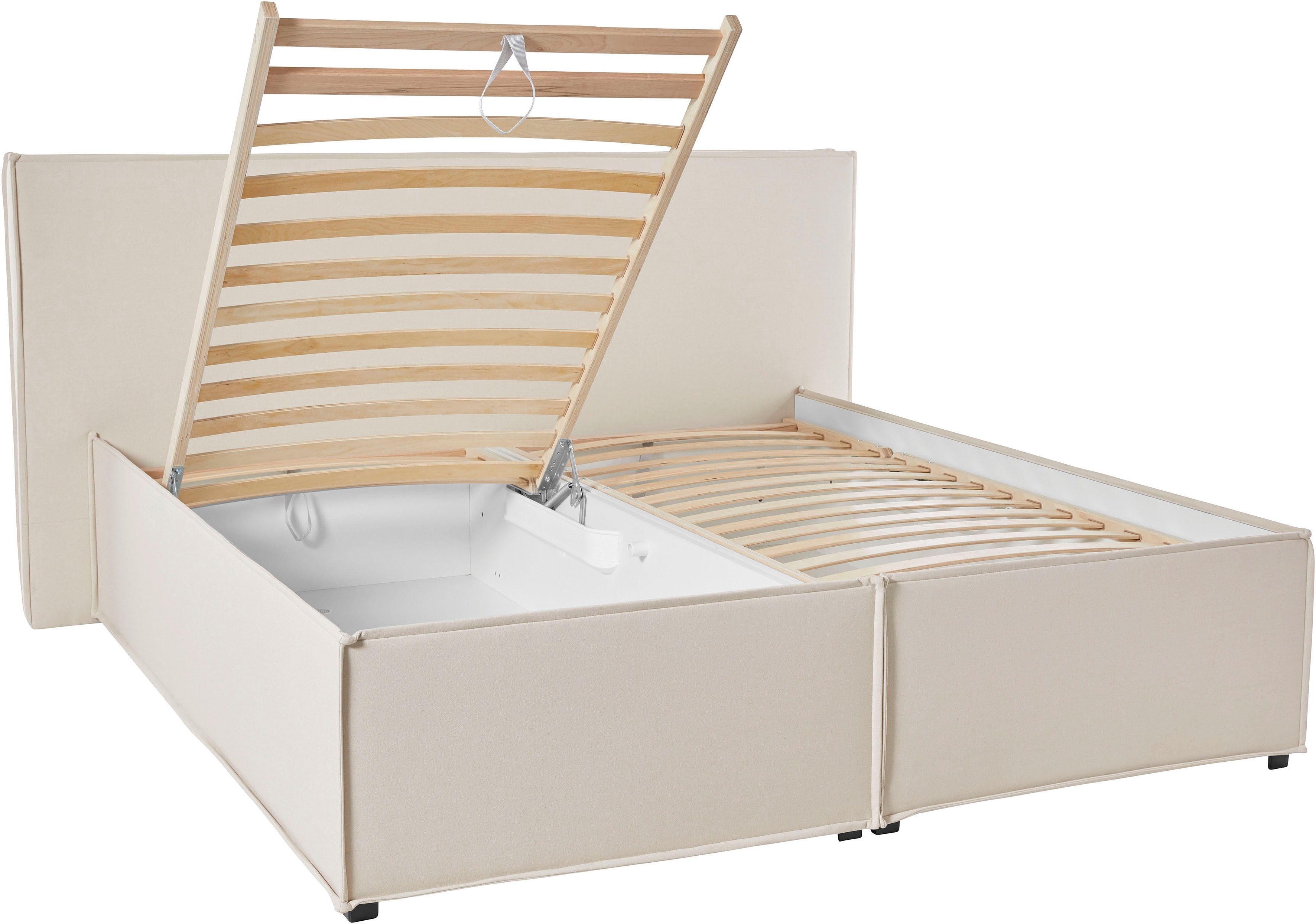 LeGer Home by Lena Gercke Gestoffeerd bed Isaline naar keuze zonder matras of met 3 matrassoorten, hoofdbordhoogte 107 cm