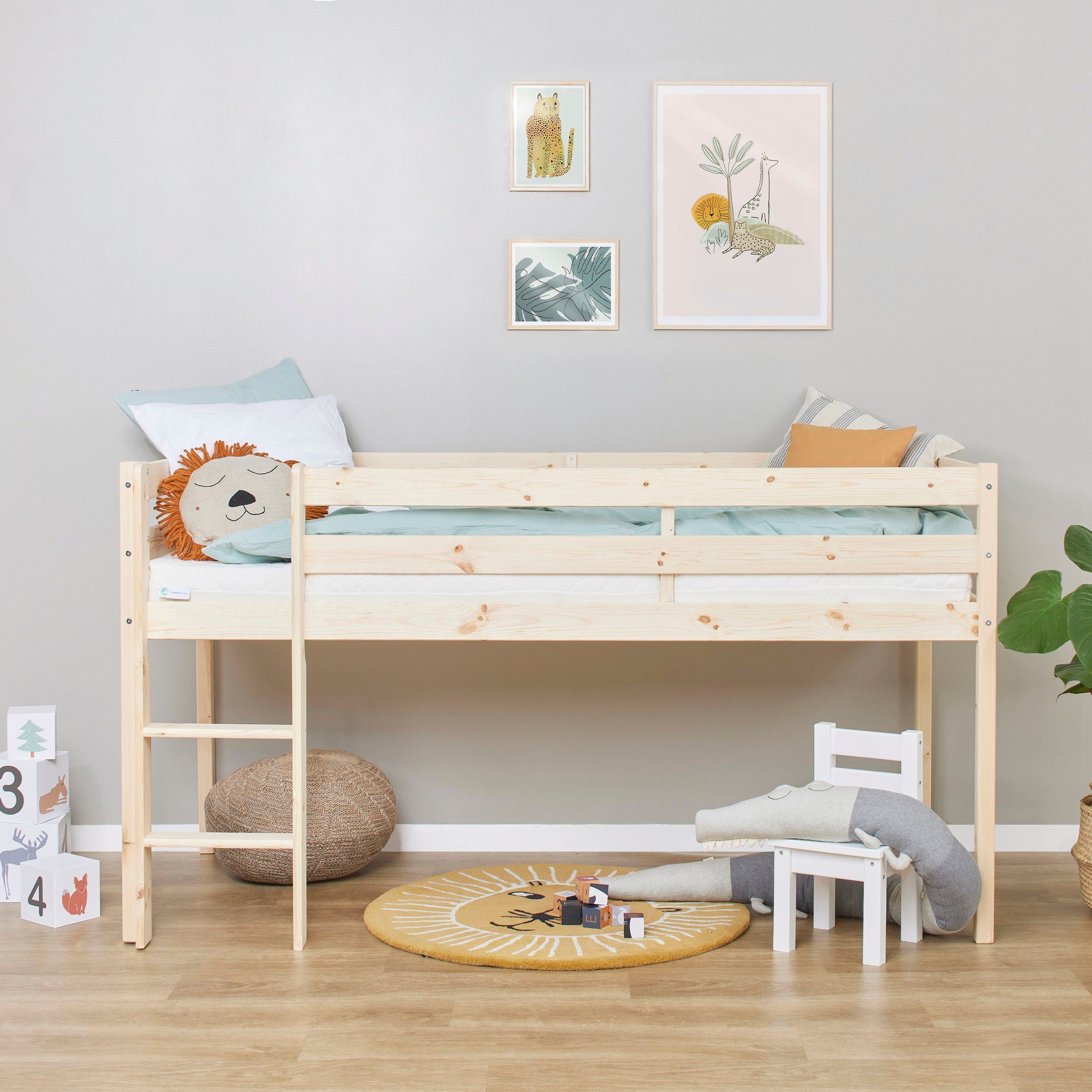 Hoppekids Speelbed ECO COMFORT, hoogslaper, deelbaar in 2 eenpersoonsbedden