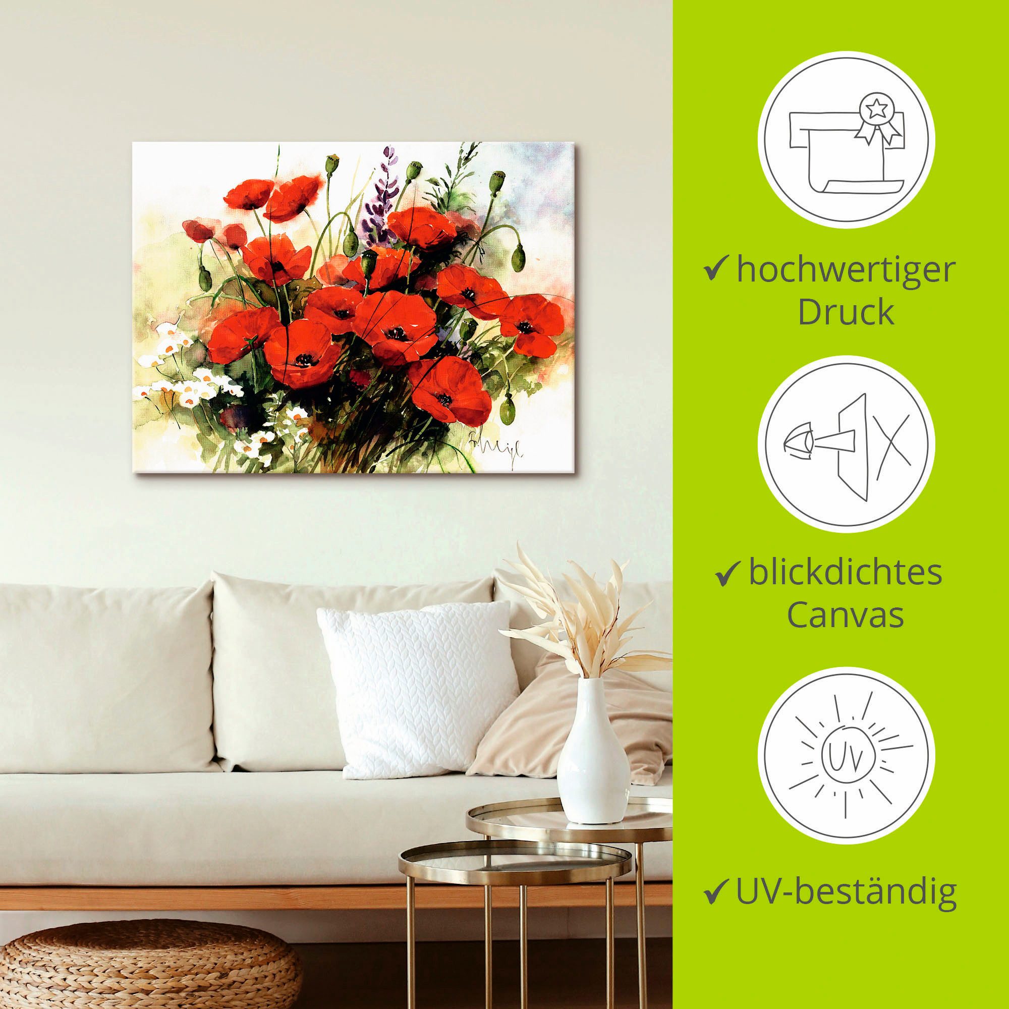 Artland Artprint Bloemen samenstelling III als artprint op linnen, poster, muursticker in verschillende maten