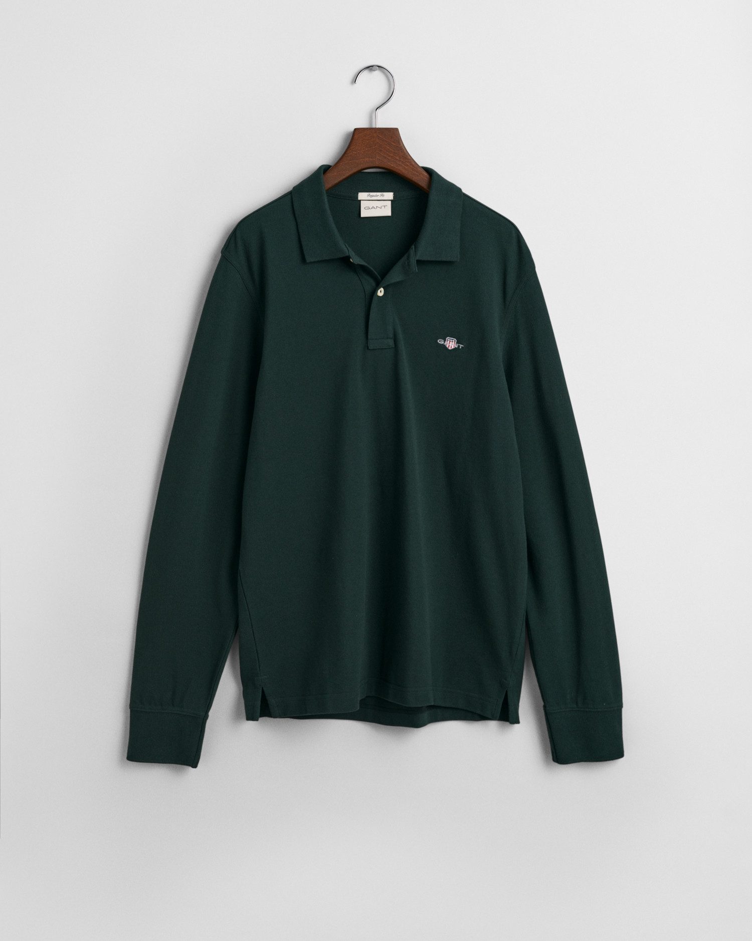 Gant Poloshirt REG SHIELD LS PIQUE RUGGER met logoborduursel op de borst