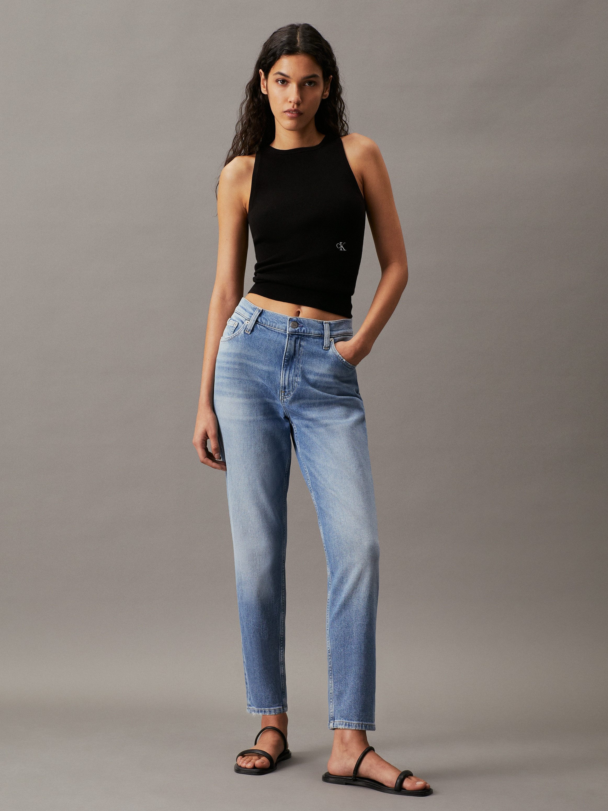 Calvin Klein Mom jeans MOM JEAN met merklabel