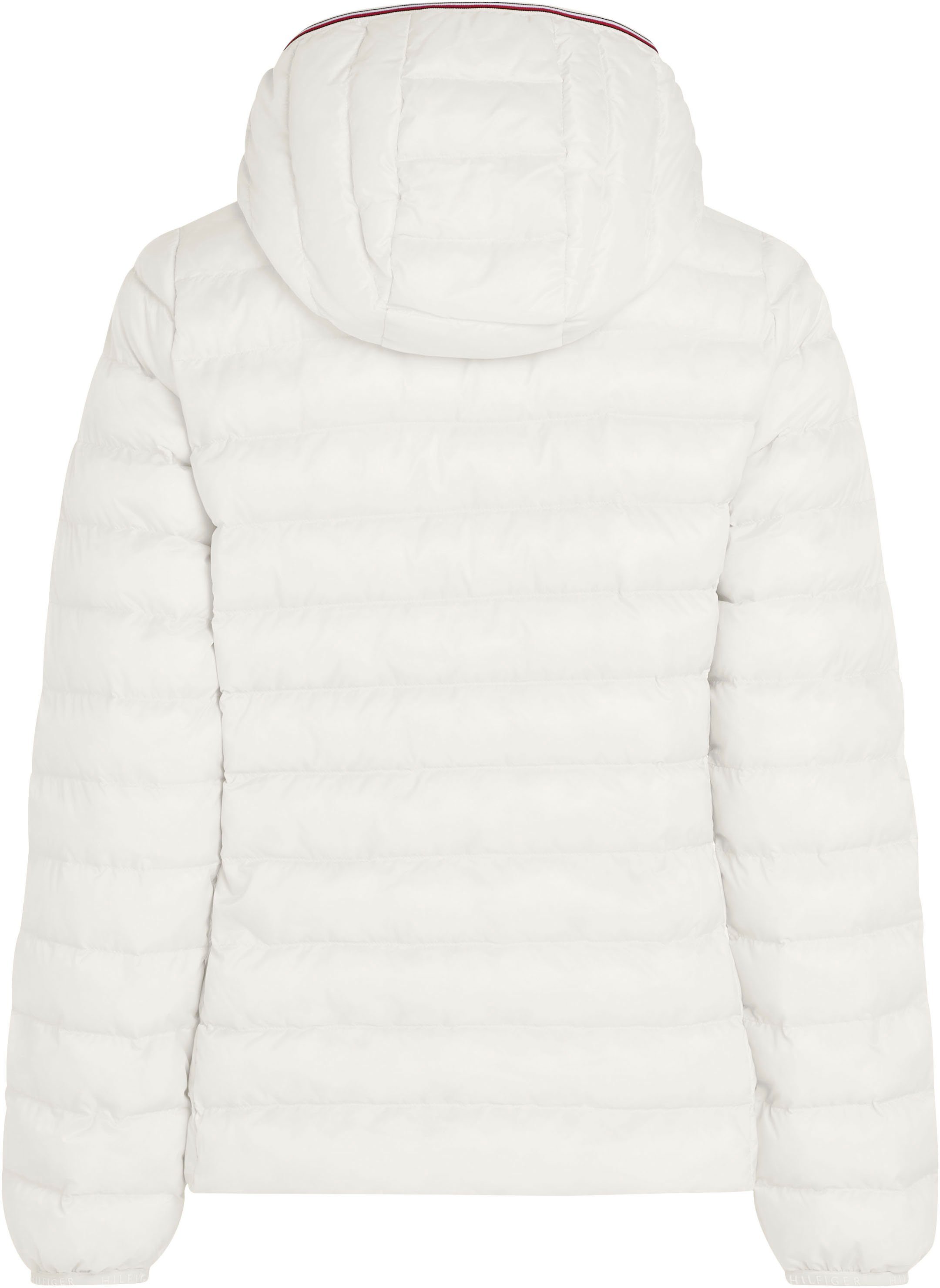 Tommy Hilfiger Gewatteerde jas LW PADDED GLOBAL STRIPE JACKET met merkelastiek op de capuchon (Global Serie TH VROUWEN)
