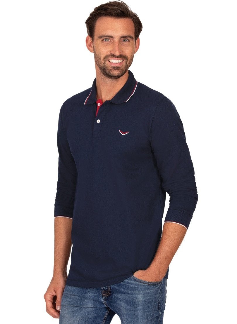 Trigema Poloshirt  modieus poloshirt met lange mouwen (1-delig)